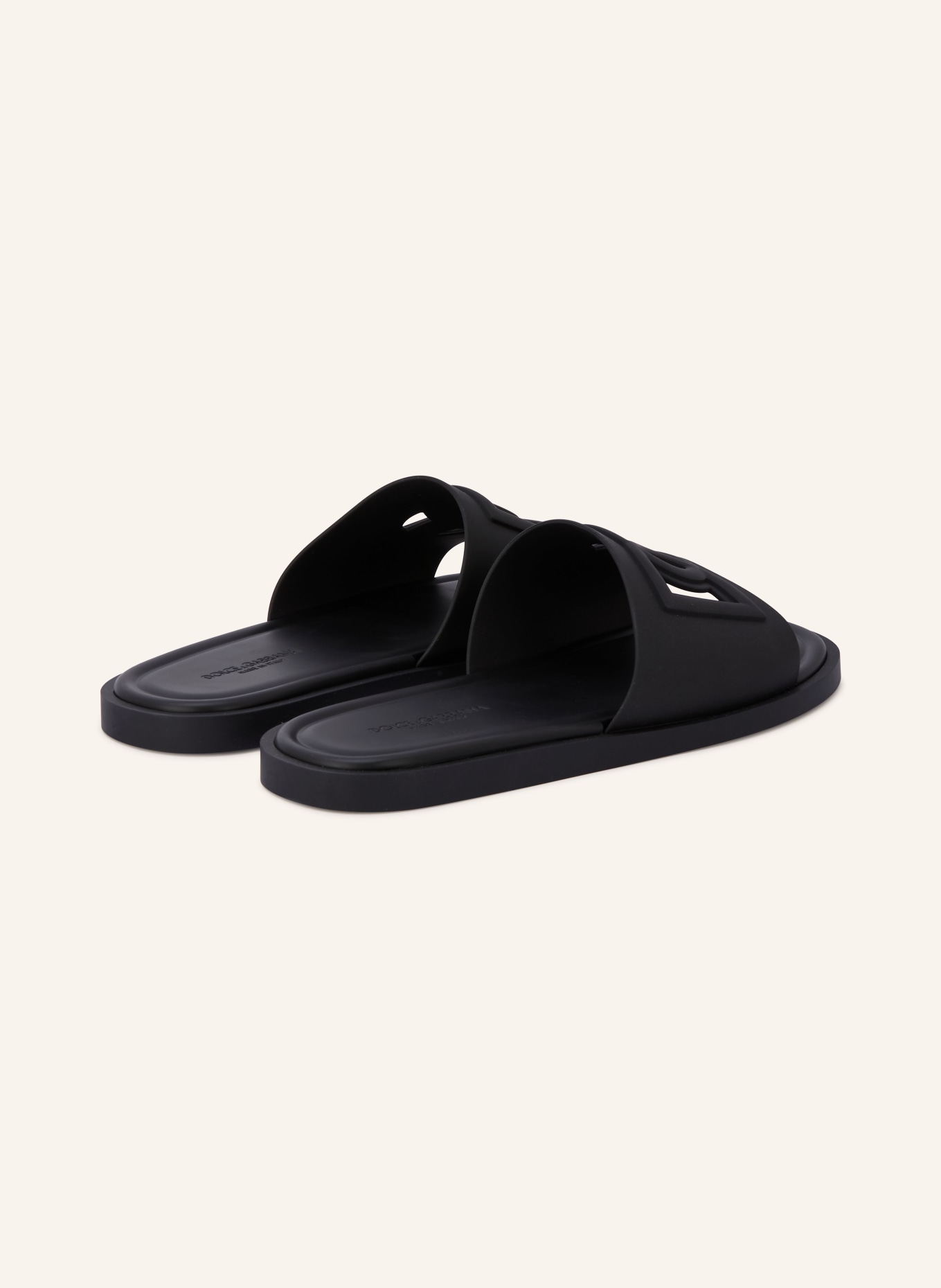 DOLCE & GABBANA Slides with cutouts: BLACK