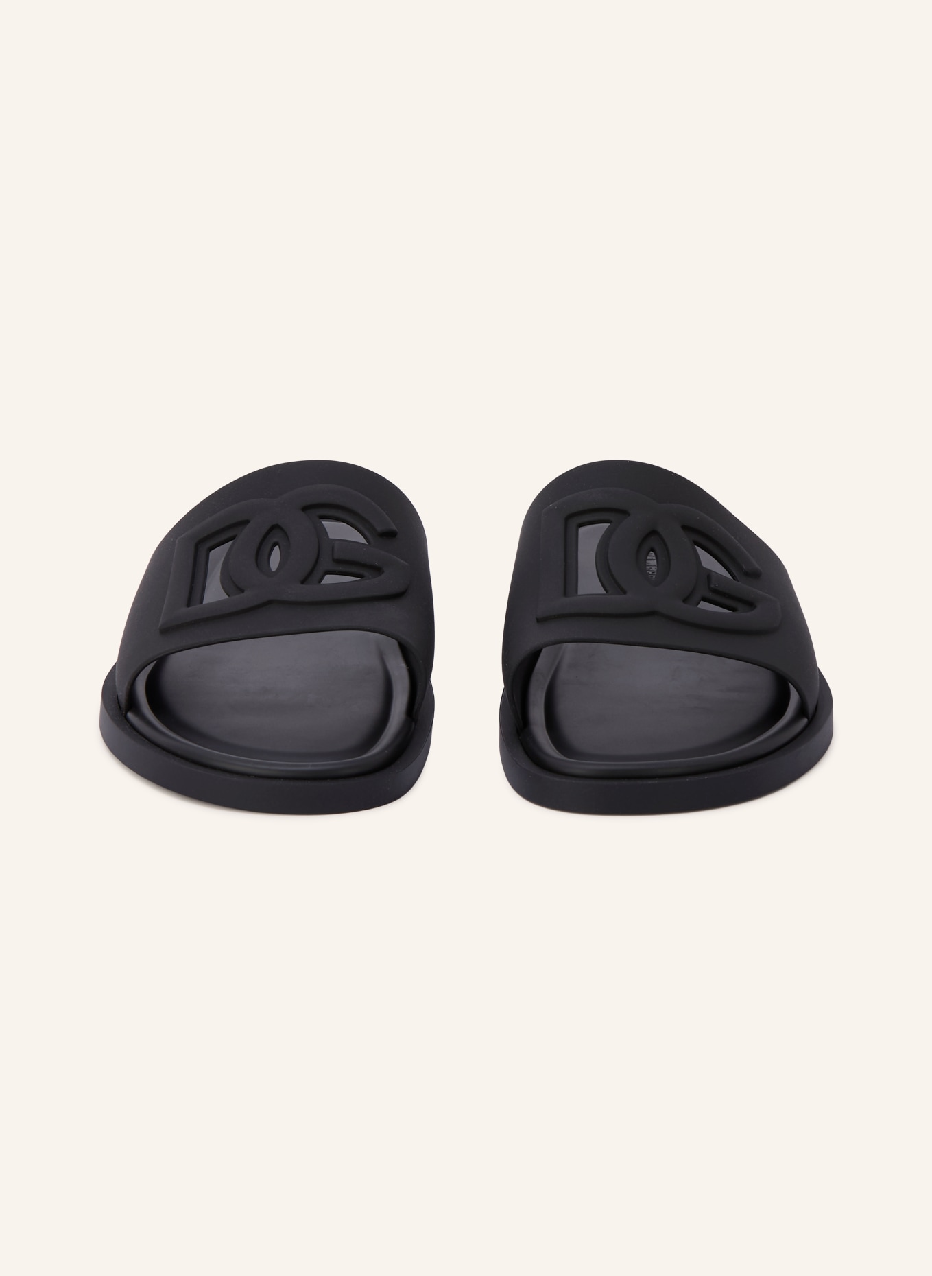 DOLCE & GABBANA Slides with cutouts: BLACK