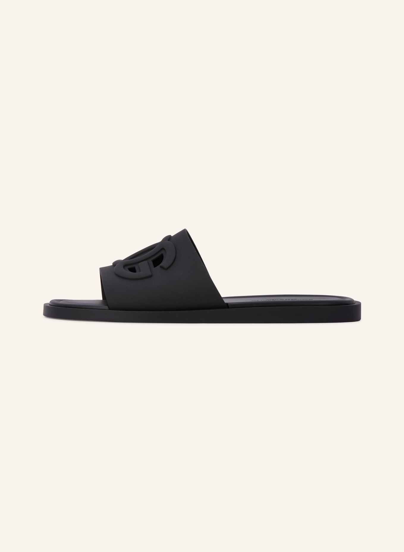 DOLCE & GABBANA Slides with cutouts: BLACK