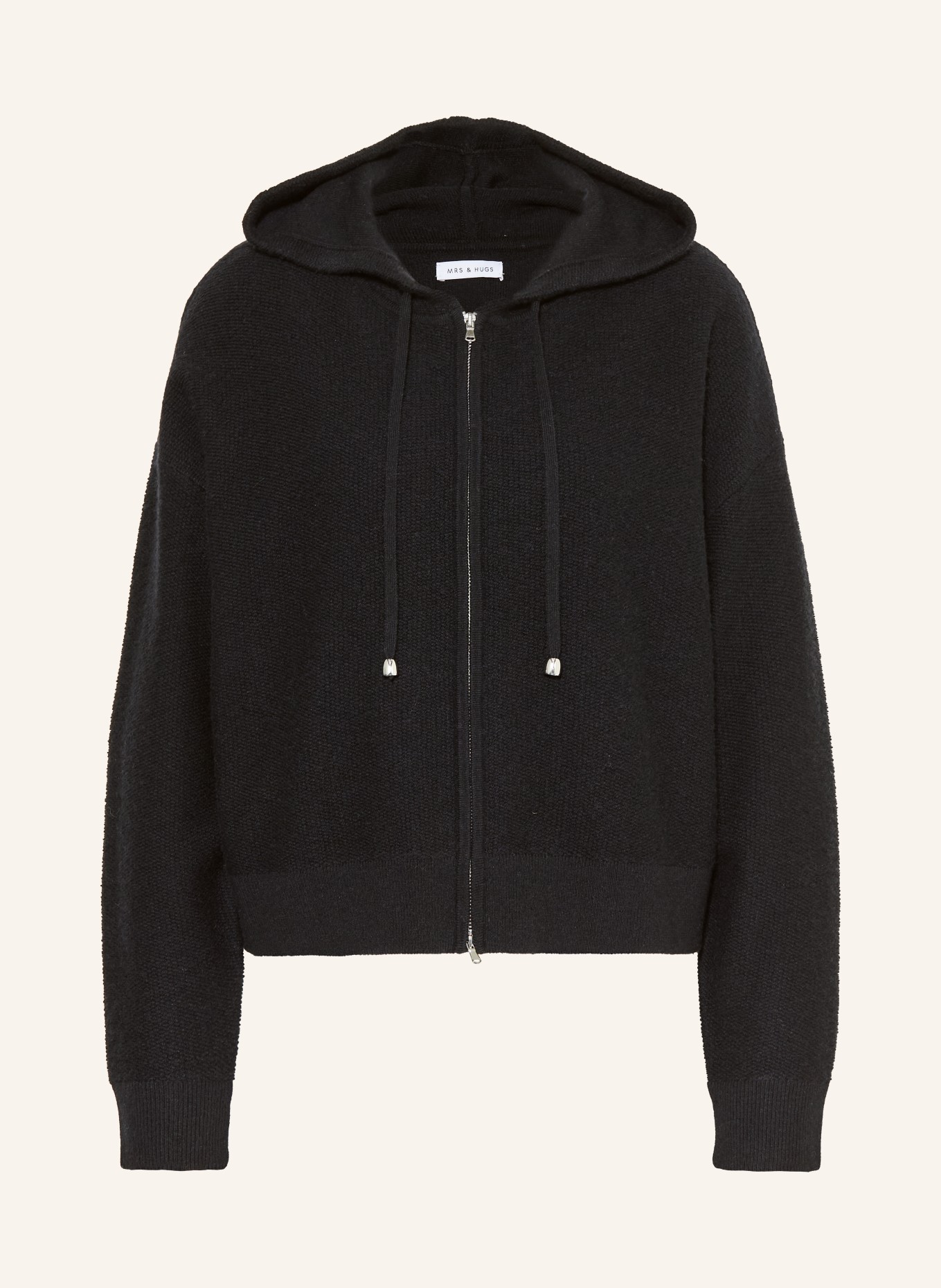 MRS & HUGS Strickjacke mit Cashmere: SCHWARZ
