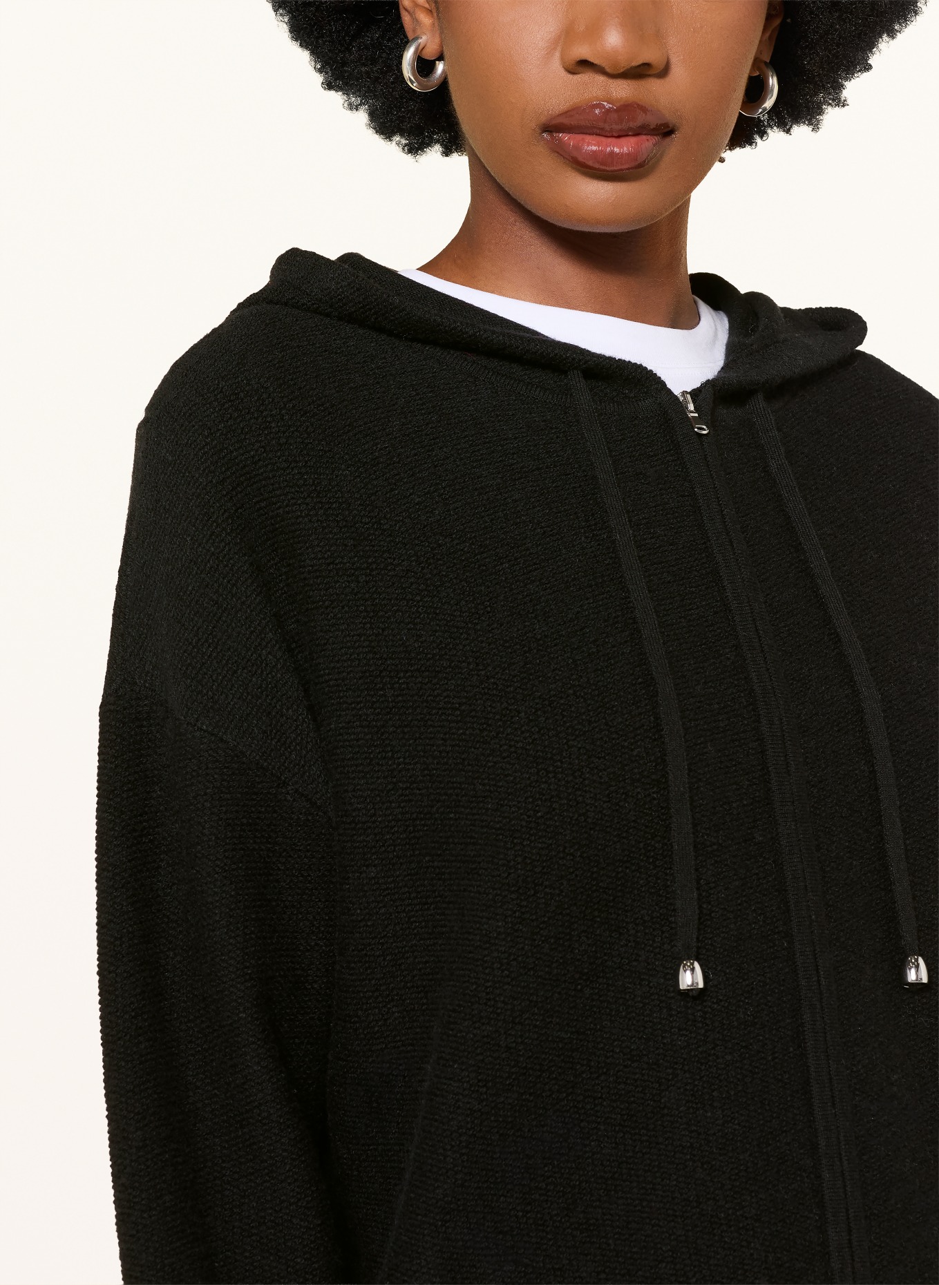 MRS & HUGS Strickjacke mit Cashmere: SCHWARZ