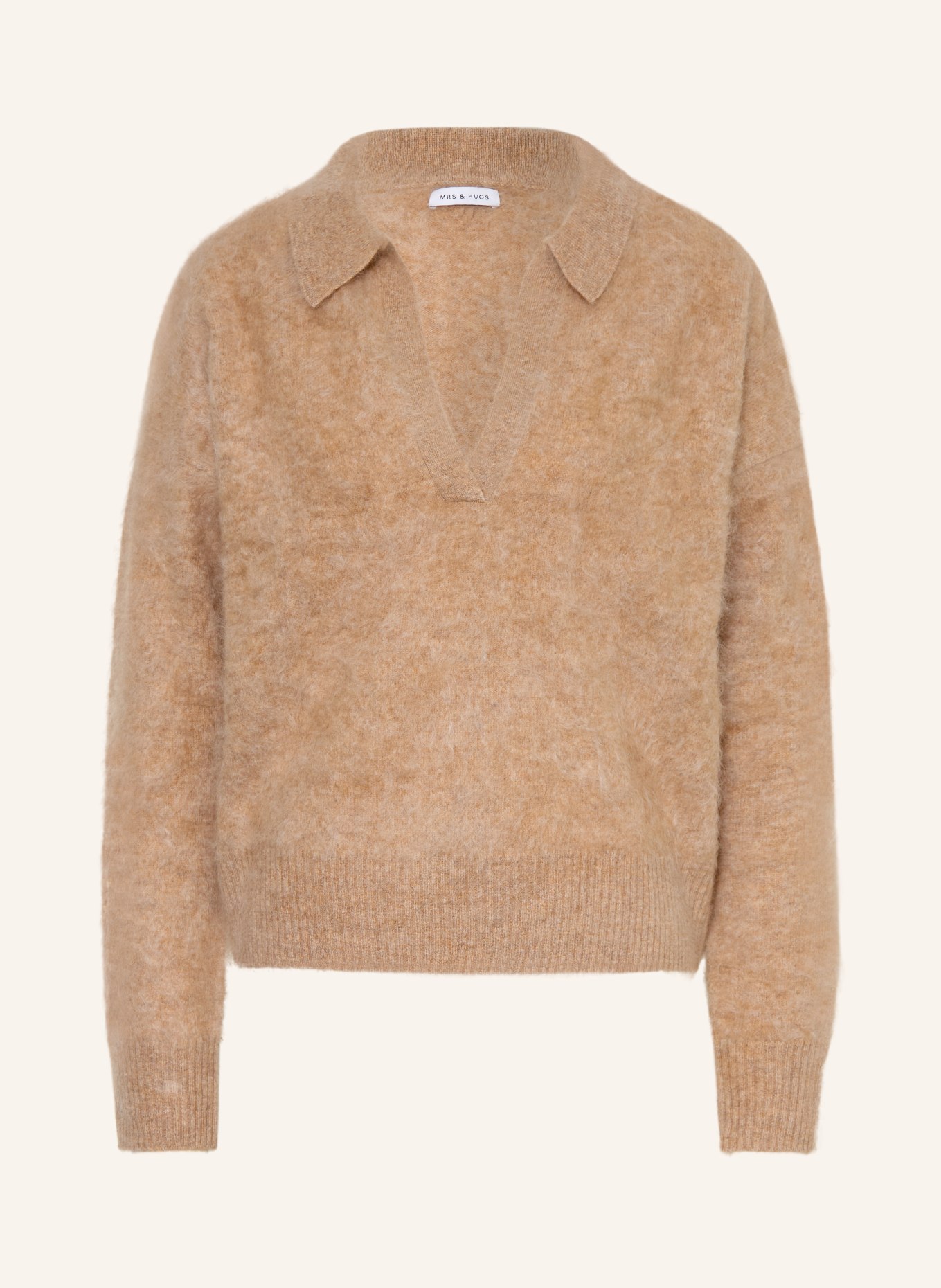 MRS & HUGS Cashmere Sweater: BEIGE