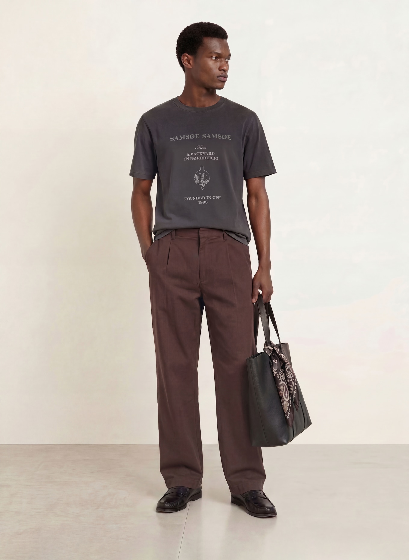 SAMSØE  SAMSØE SATHOMAS T-shirt: DARK GRAY