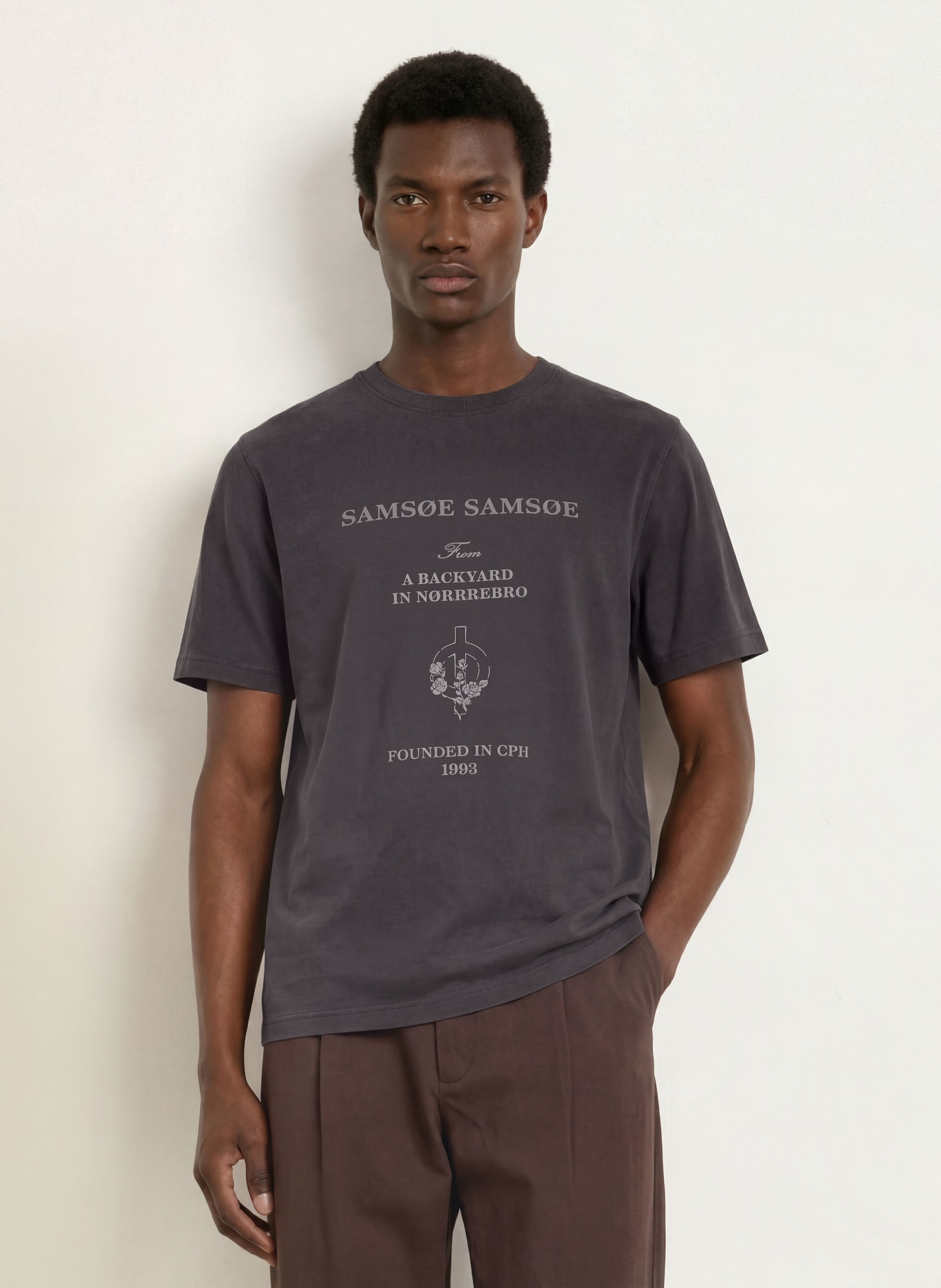 SAMSØE  SAMSØE SATHOMAS T-shirt: DARK GRAY