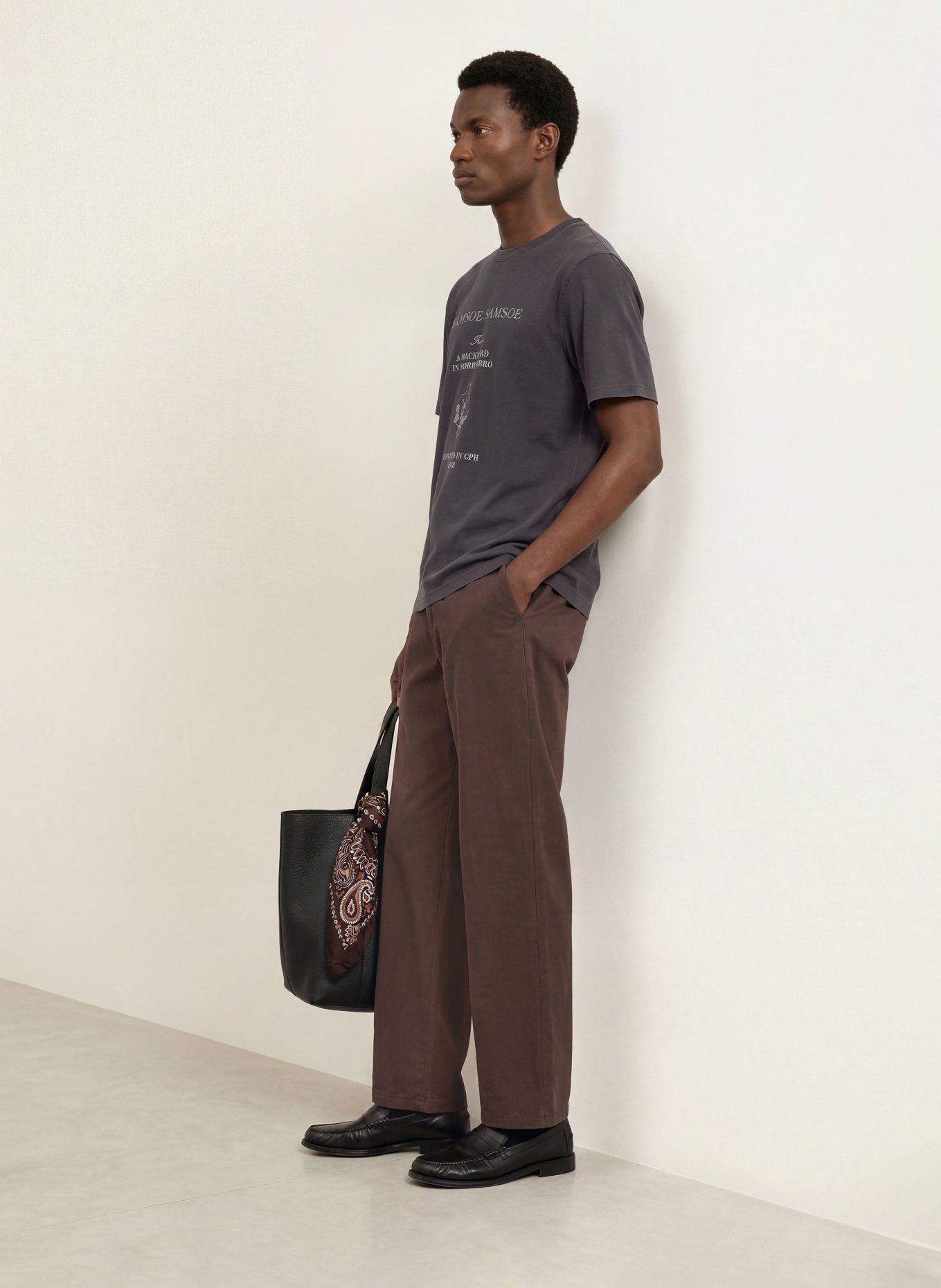 SAMSØE  SAMSØE SATHOMAS T-shirt: DARK GRAY