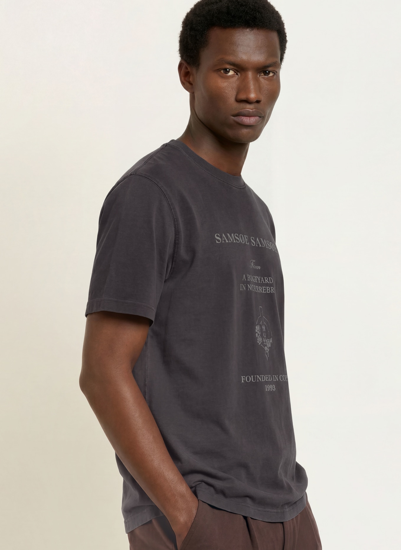 SAMSØE  SAMSØE SATHOMAS T-shirt: DARK GRAY