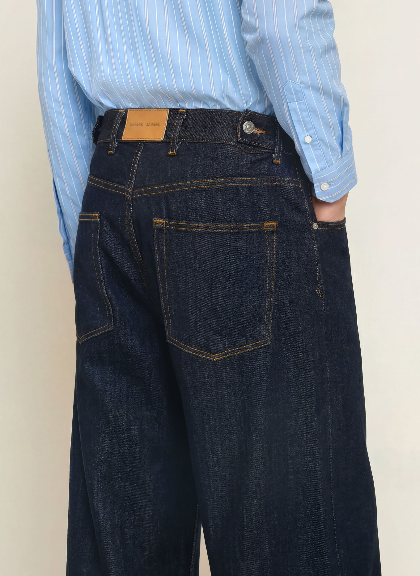 SAMSØE  SAMSØE SATIMOTHY Loose-Fit Jeans: CLR002815 Ink
