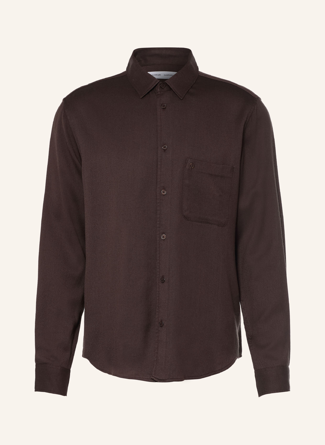 SAMSØE SAMSØE Overhemd SALIAM Comfort Fit: MARRON FONCÉ