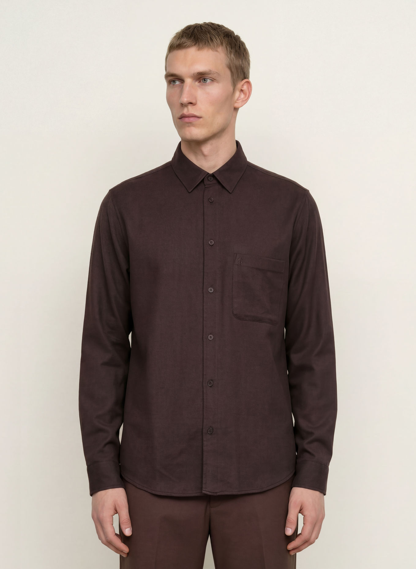 SAMSØE SAMSØE Overhemd SALIAM Comfort Fit: MARRON FONCÉ