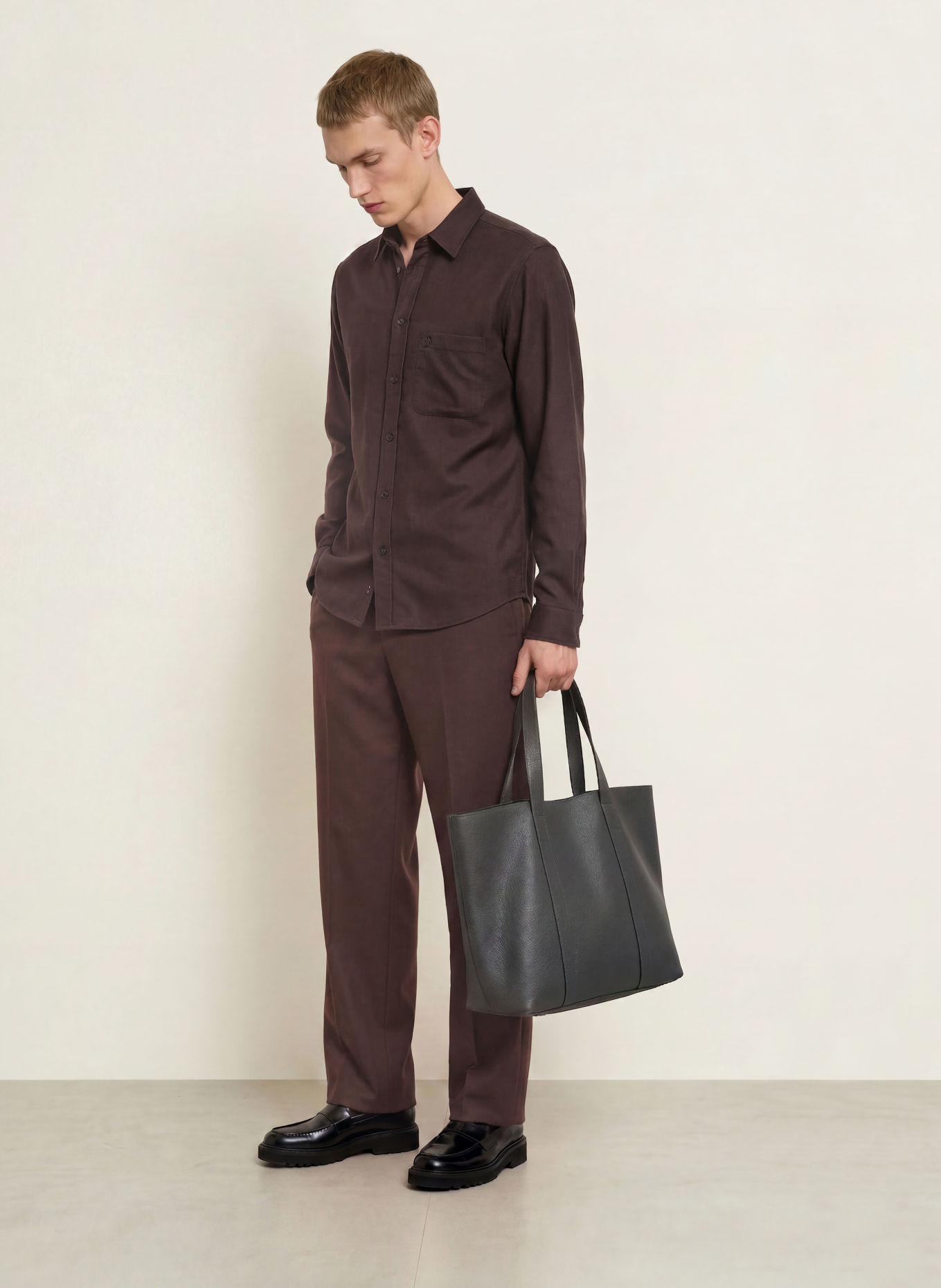 SAMSØE SAMSØE Overhemd SALIAM Comfort Fit: MARRON FONCÉ