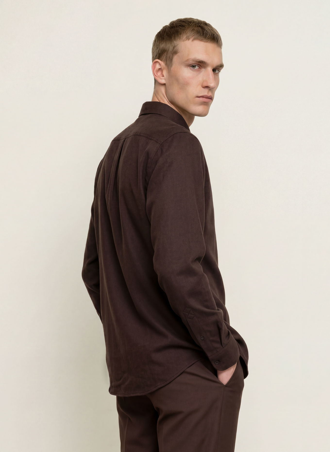 SAMSØE SAMSØE Overhemd SALIAM Comfort Fit: MARRON FONCÉ