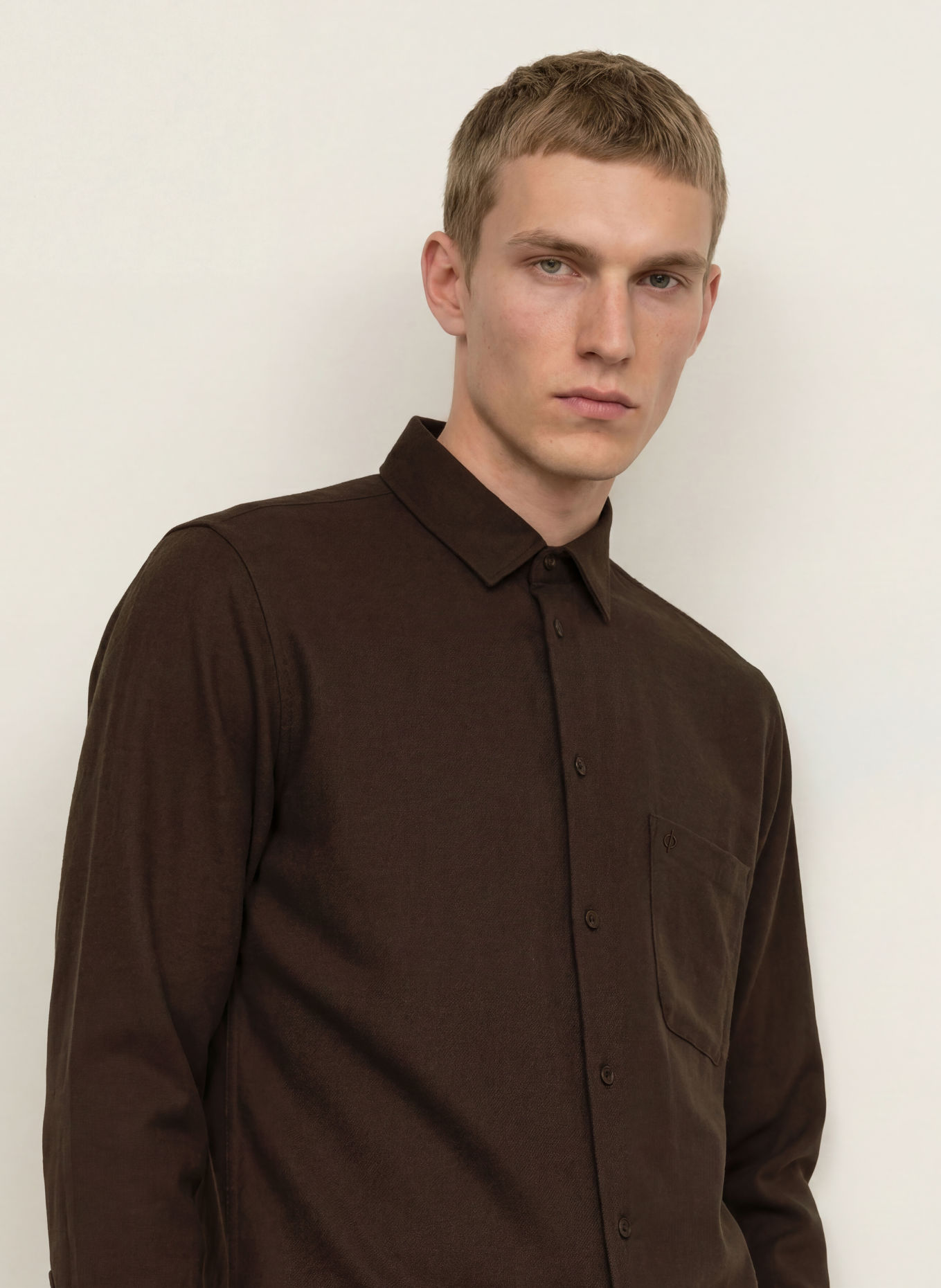 SAMSØE SAMSØE Overhemd SALIAM Comfort Fit: MARRON FONCÉ
