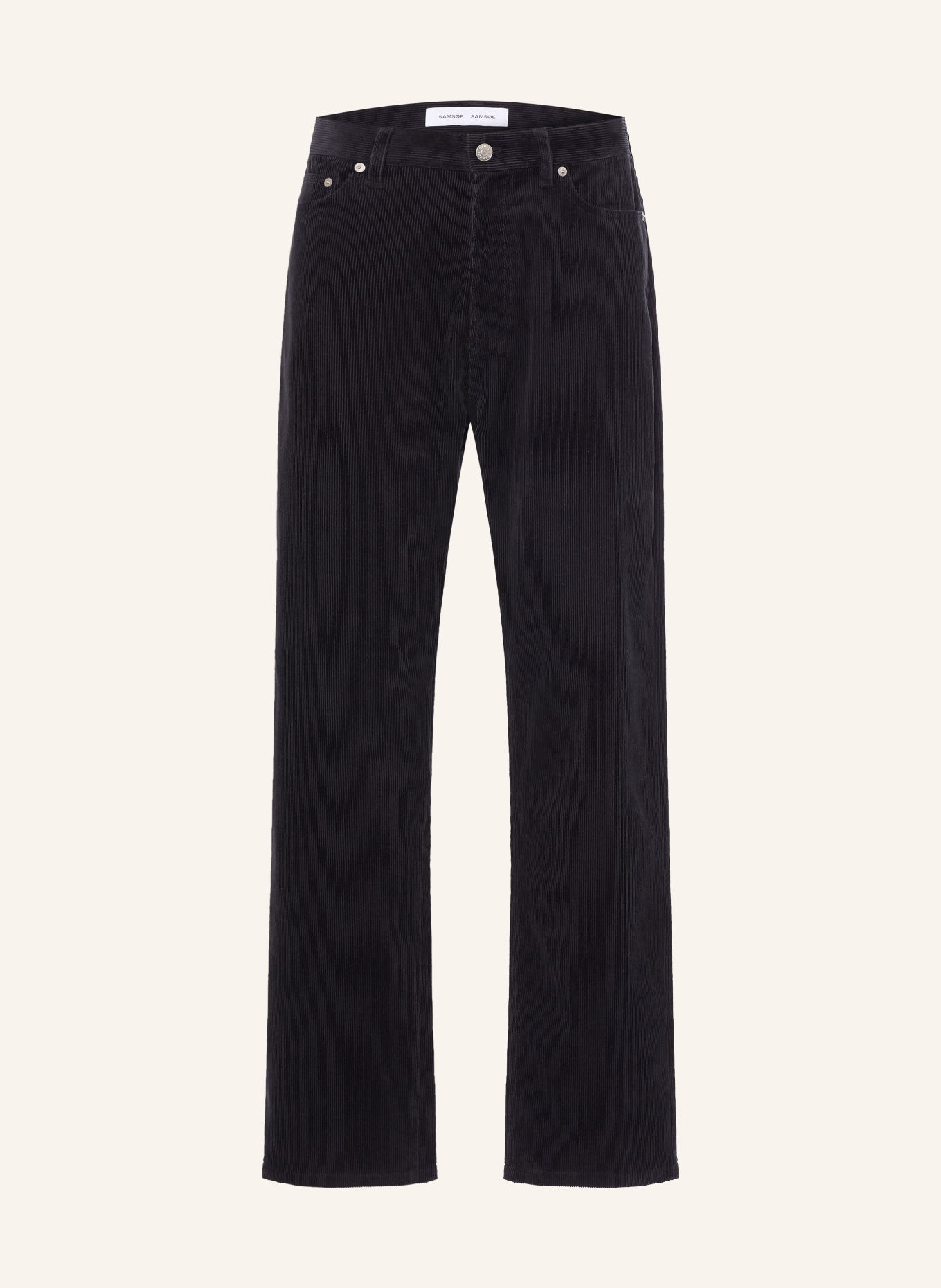 SAMSØE SAMSØE Pantalon en velours côtelé SAEDDIE, coupe régulière: CLR000021 BLACK