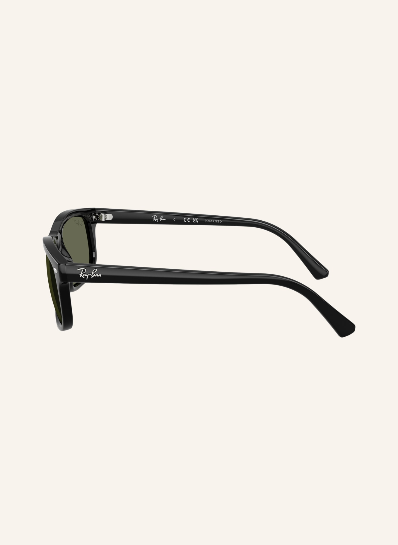 Ray-Ban Zonnebril RB2224: ZWART/GROEN GEPOLARISEERD