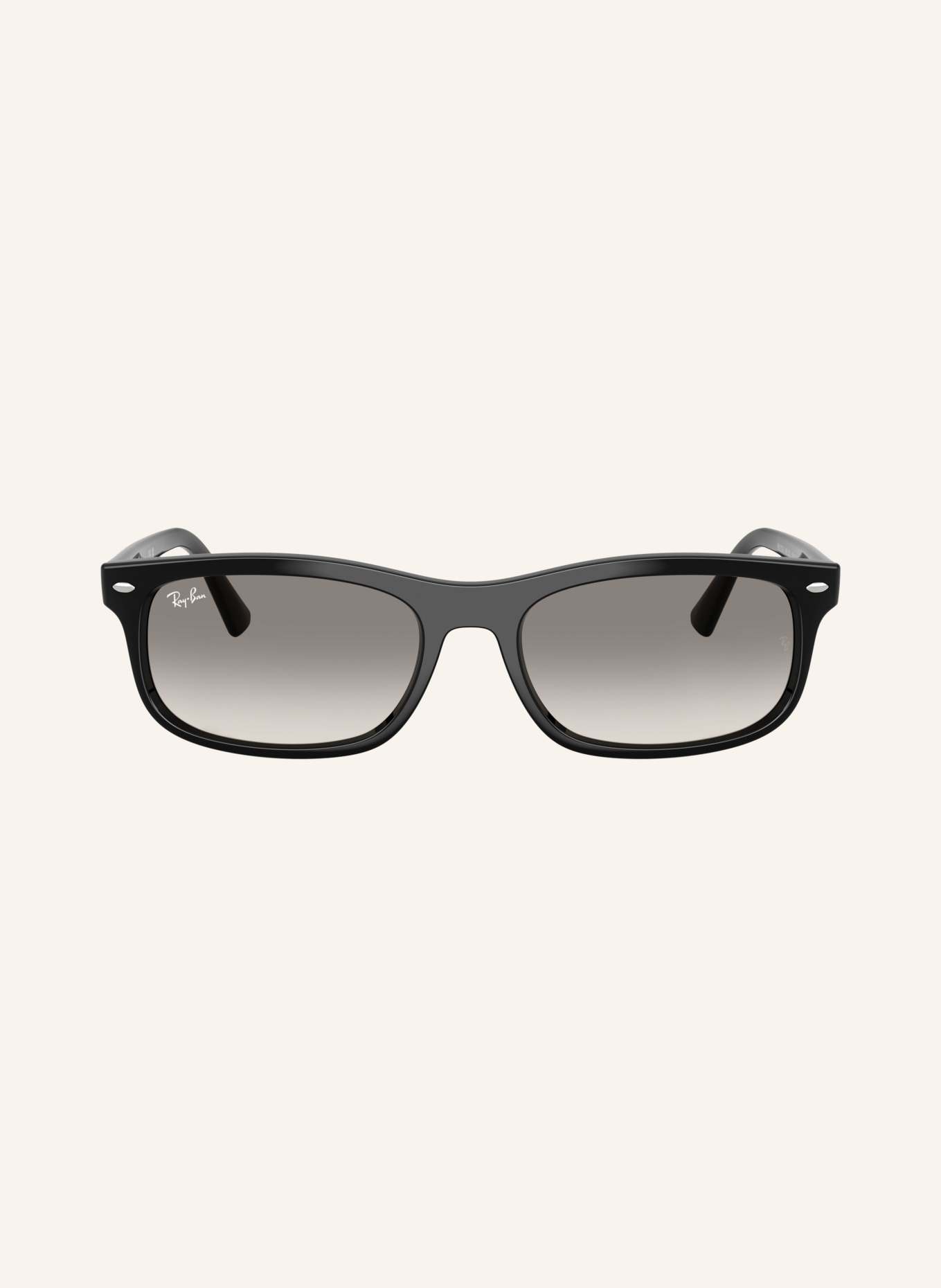 Ray-Ban Zonnebril RB2224: ZWART/LICHTGRIJS VERLOOP