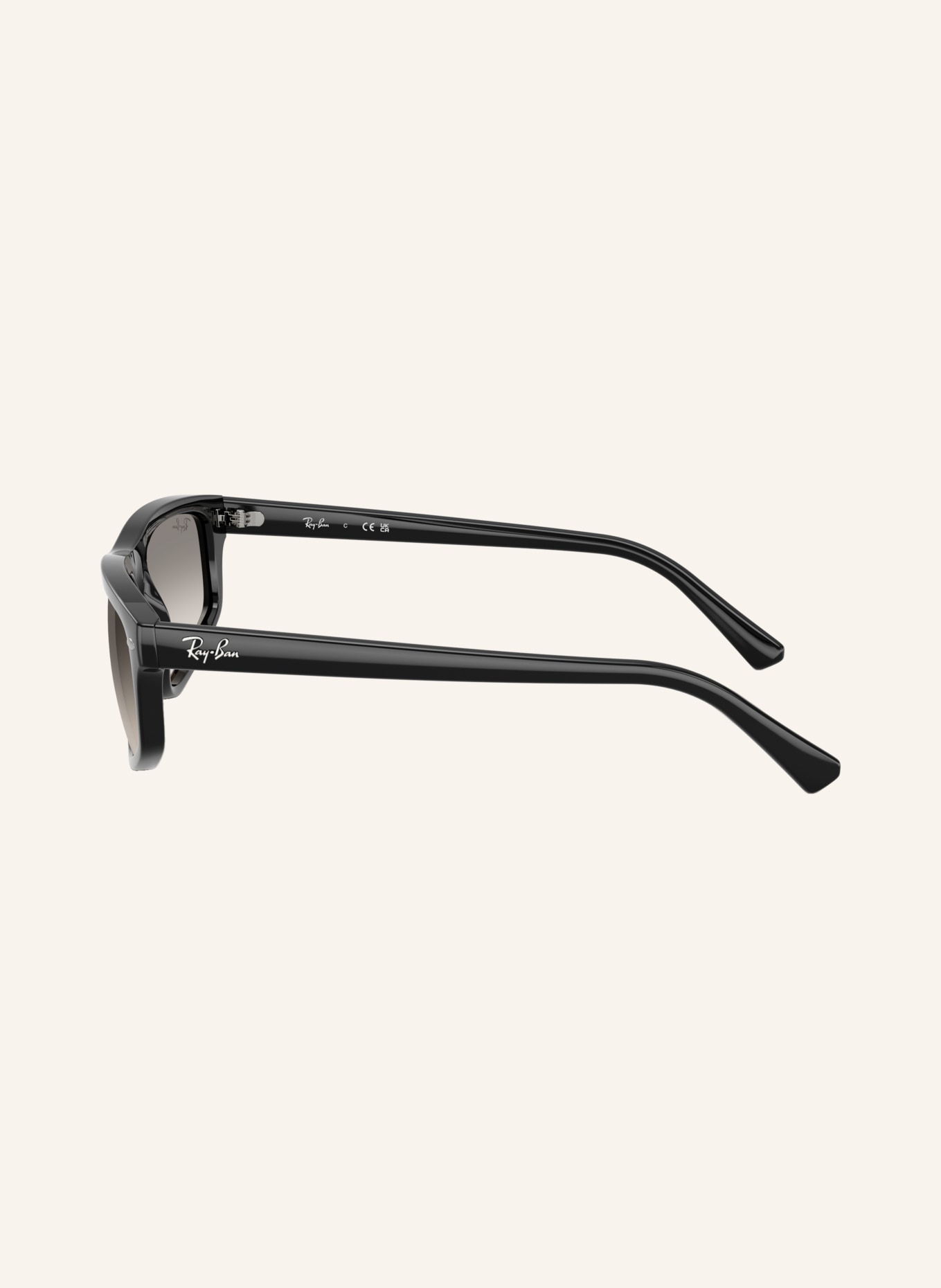 Ray-Ban RB2225 Sunglasses: BLACK/CLEAR GRADIENT GREY
