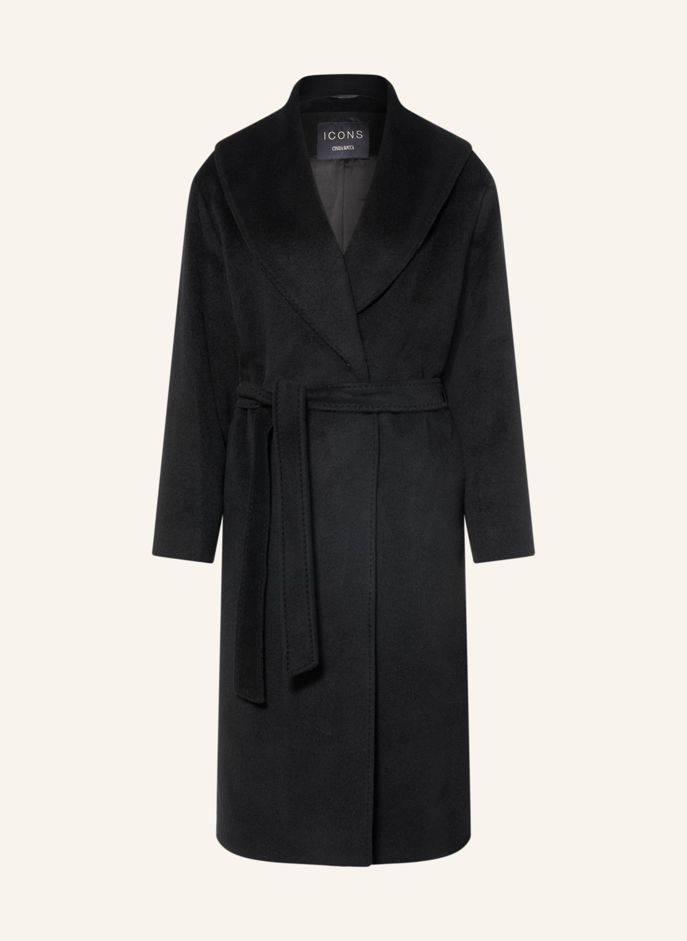 ICONS CINZIA ROCCA Coat: BLACK