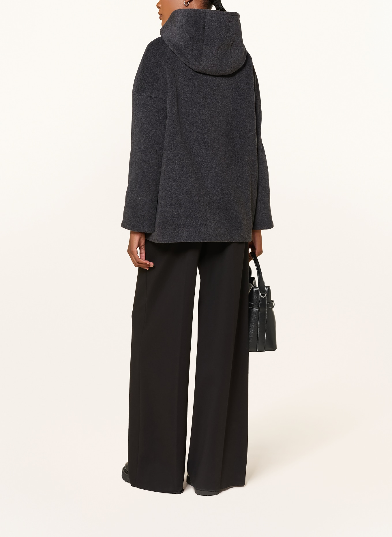 ICONS CINZIA ROCCA Jacket with removable trim: DARK GRAY