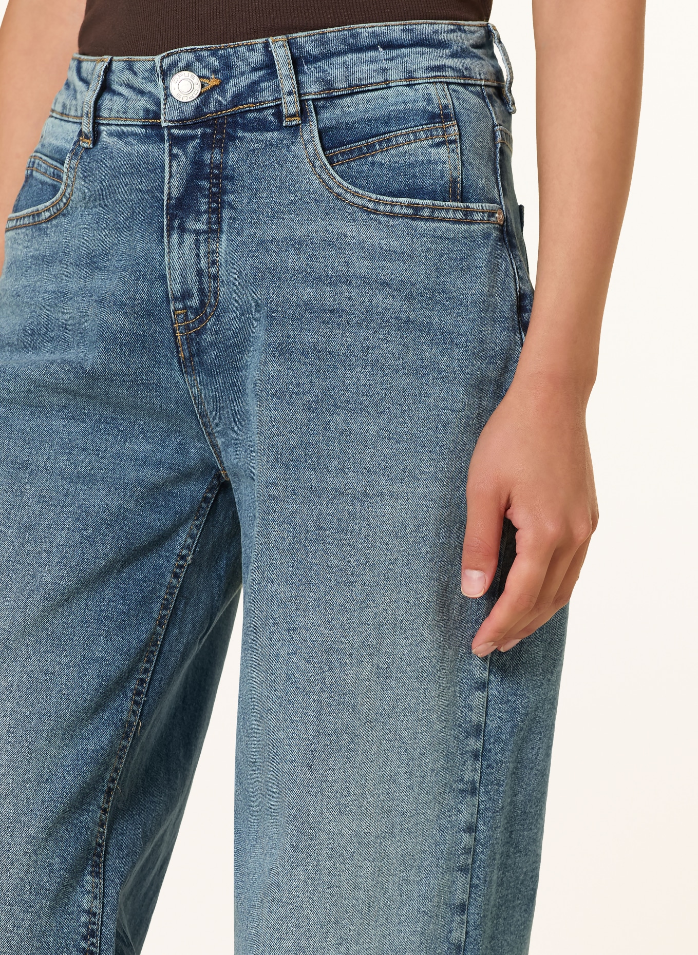 OPUS Jeansy wide leg MIVA COASTAL: 70347 mid joy blue