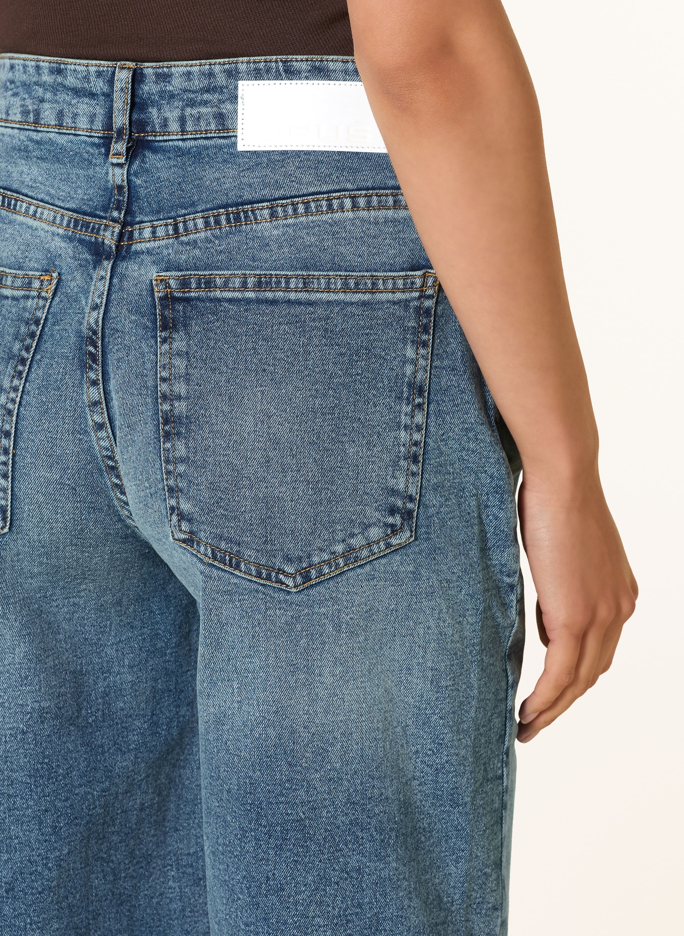 OPUS Jeansy wide leg MIVA COASTAL: 70347 mid joy blue