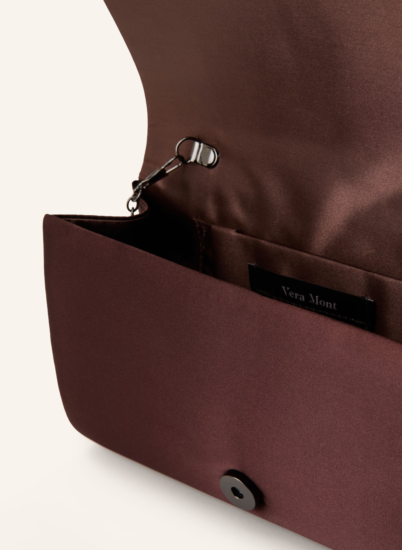 Vera Mont Clutch: DARK BROWN