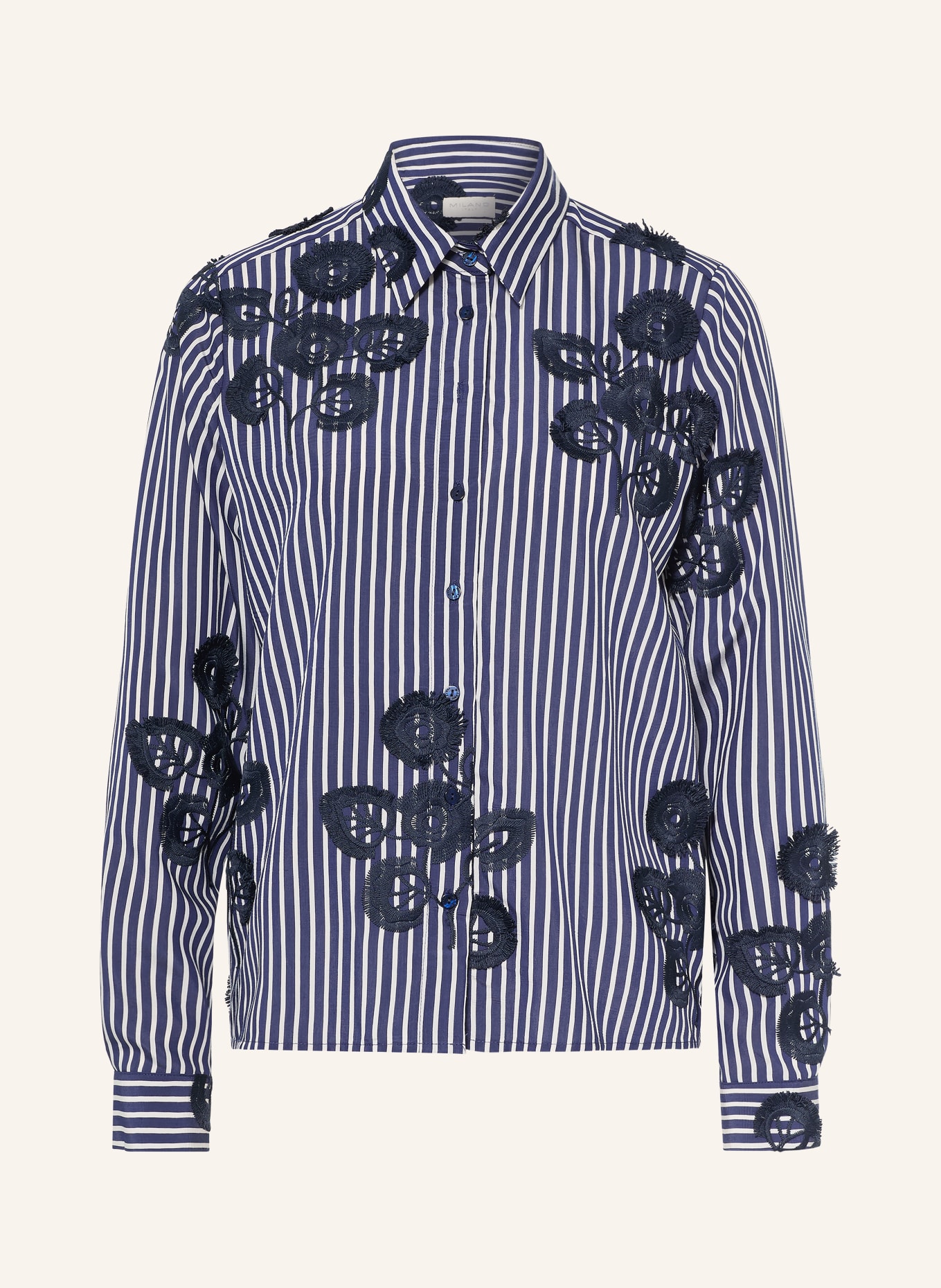 MILANO ITALY Shirt blouse: DARK BLUE / WHITE