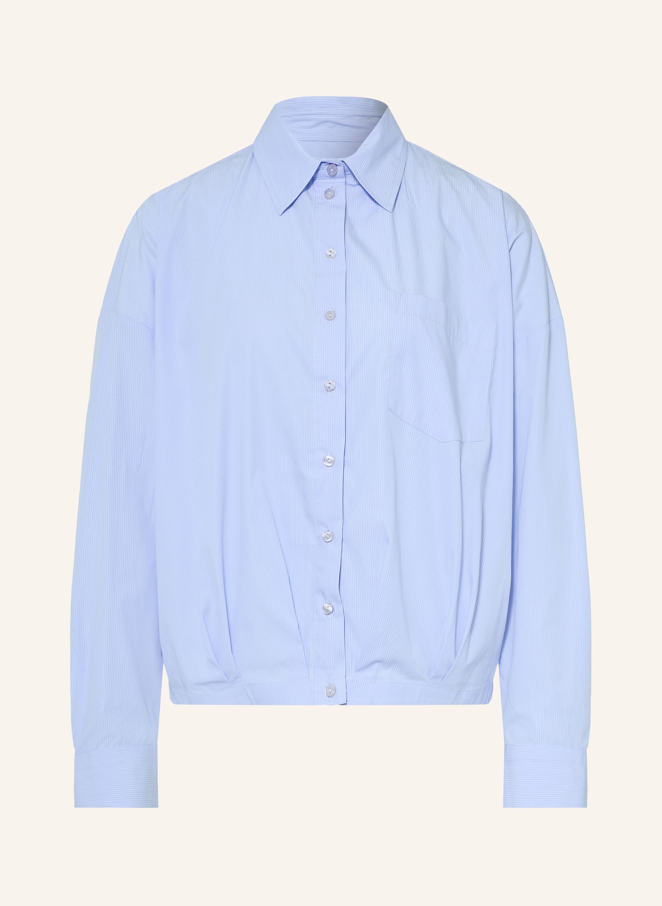 MILANO ITALY Overhemdblouse: LICHTBLAUW / WIT