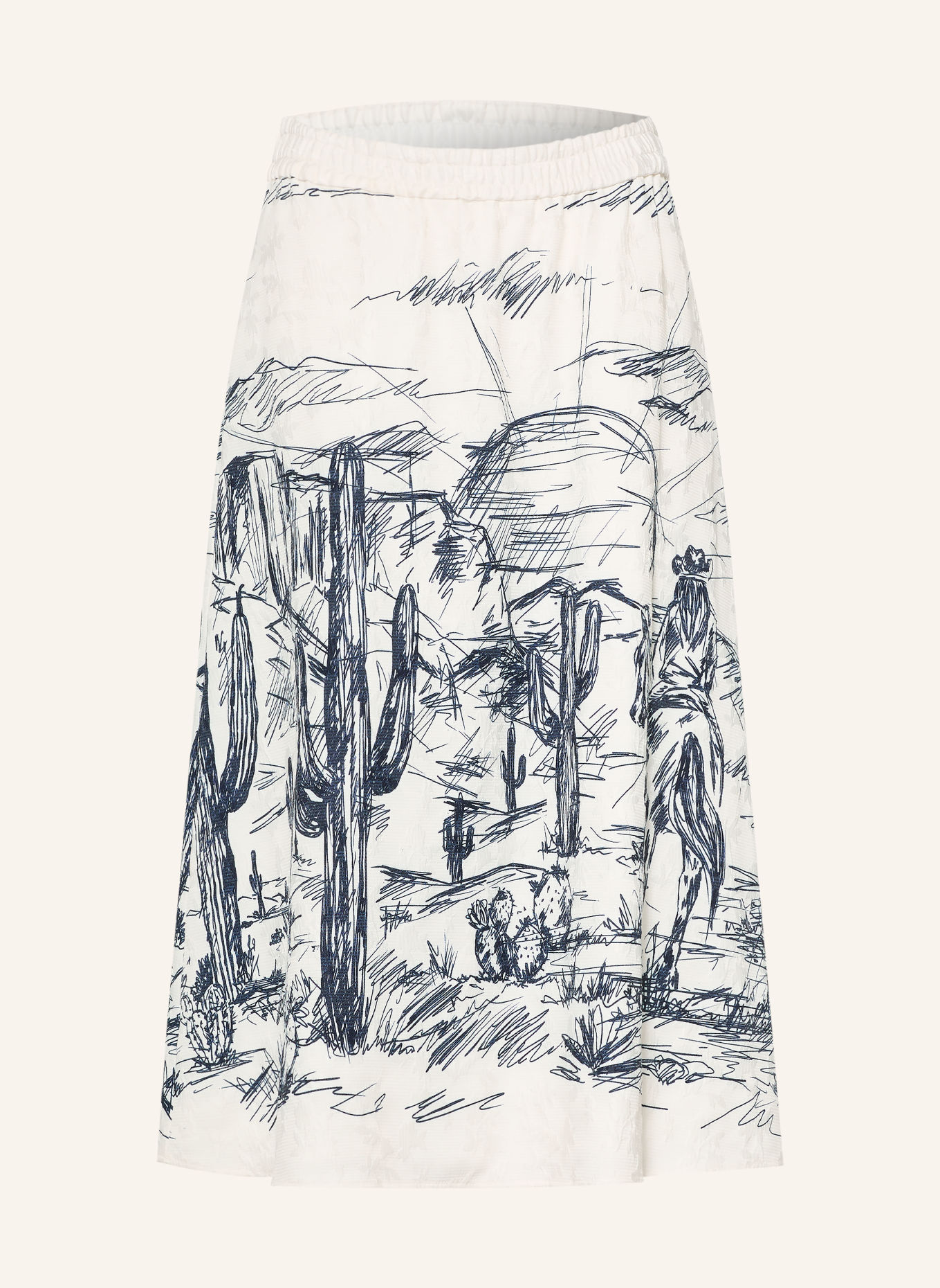 MILANO ITALY Skirt: ECRU / DARK BLUE