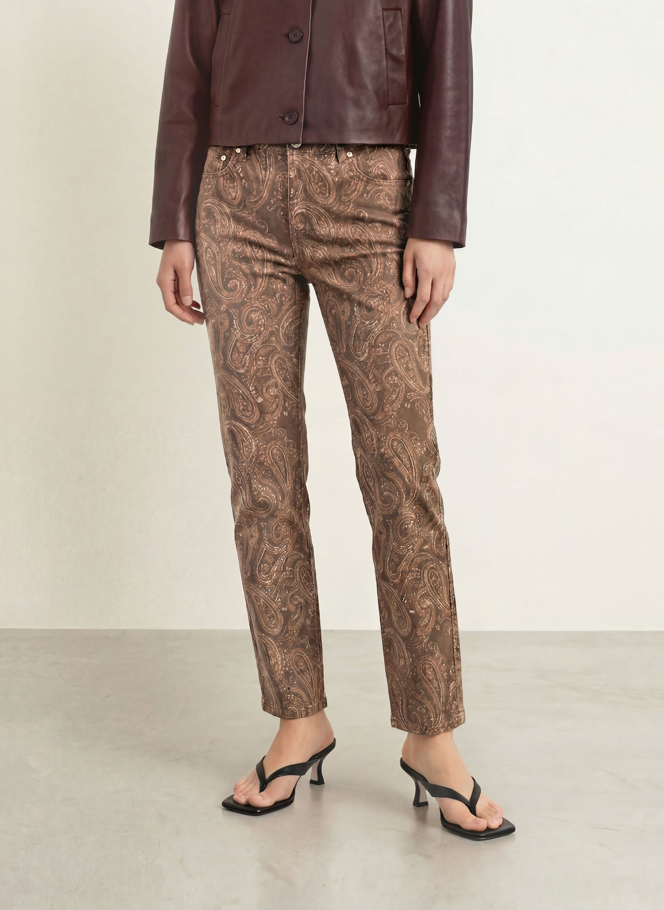 MAC Broek DREAM: 804B bleached apricot printed