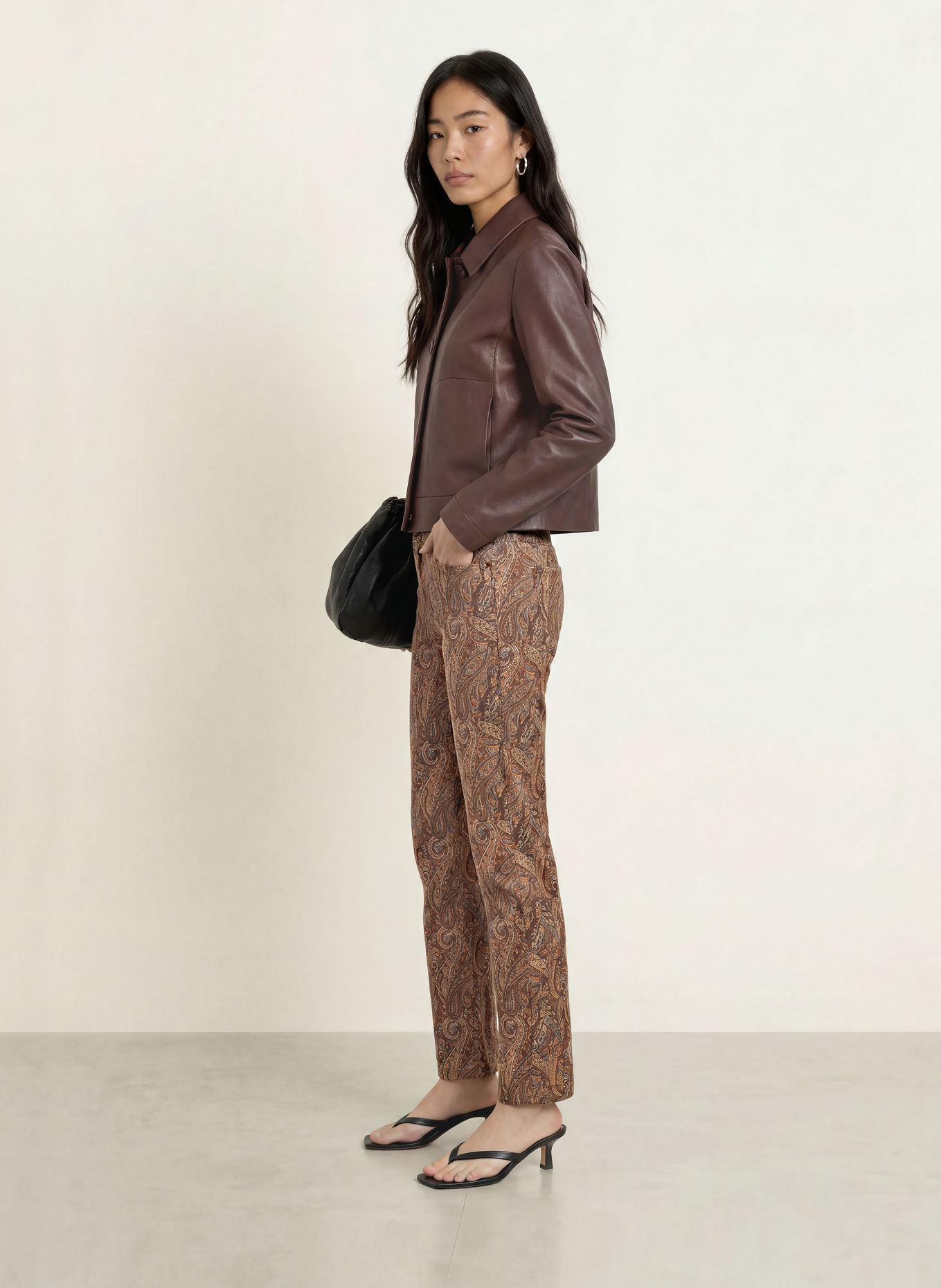 MAC Broek DREAM: 804B bleached apricot printed