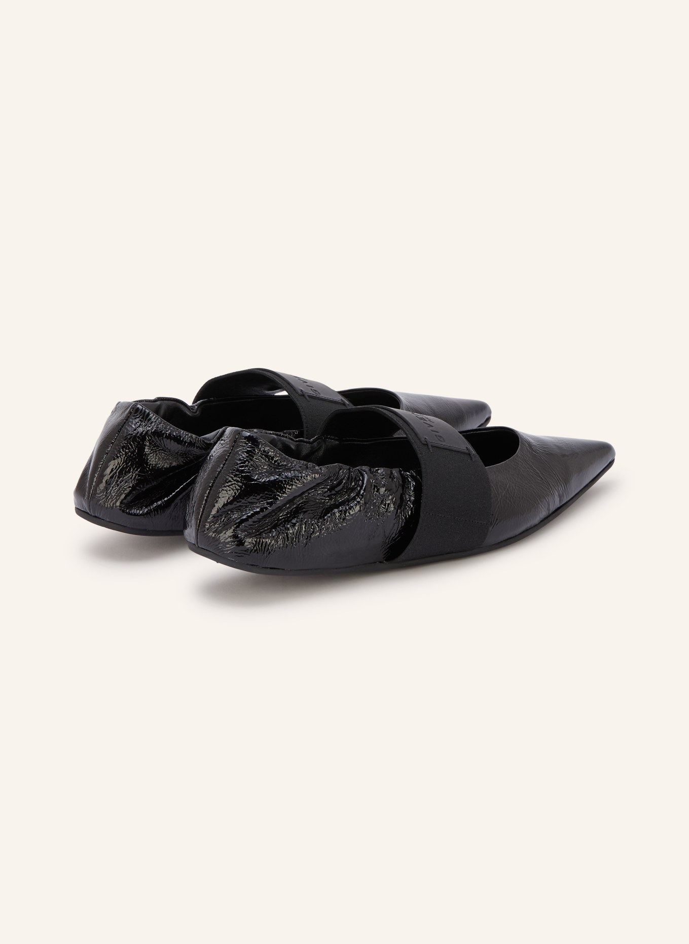 GIVENCHY Lakierowane baleriny CRUSH: CZARNY