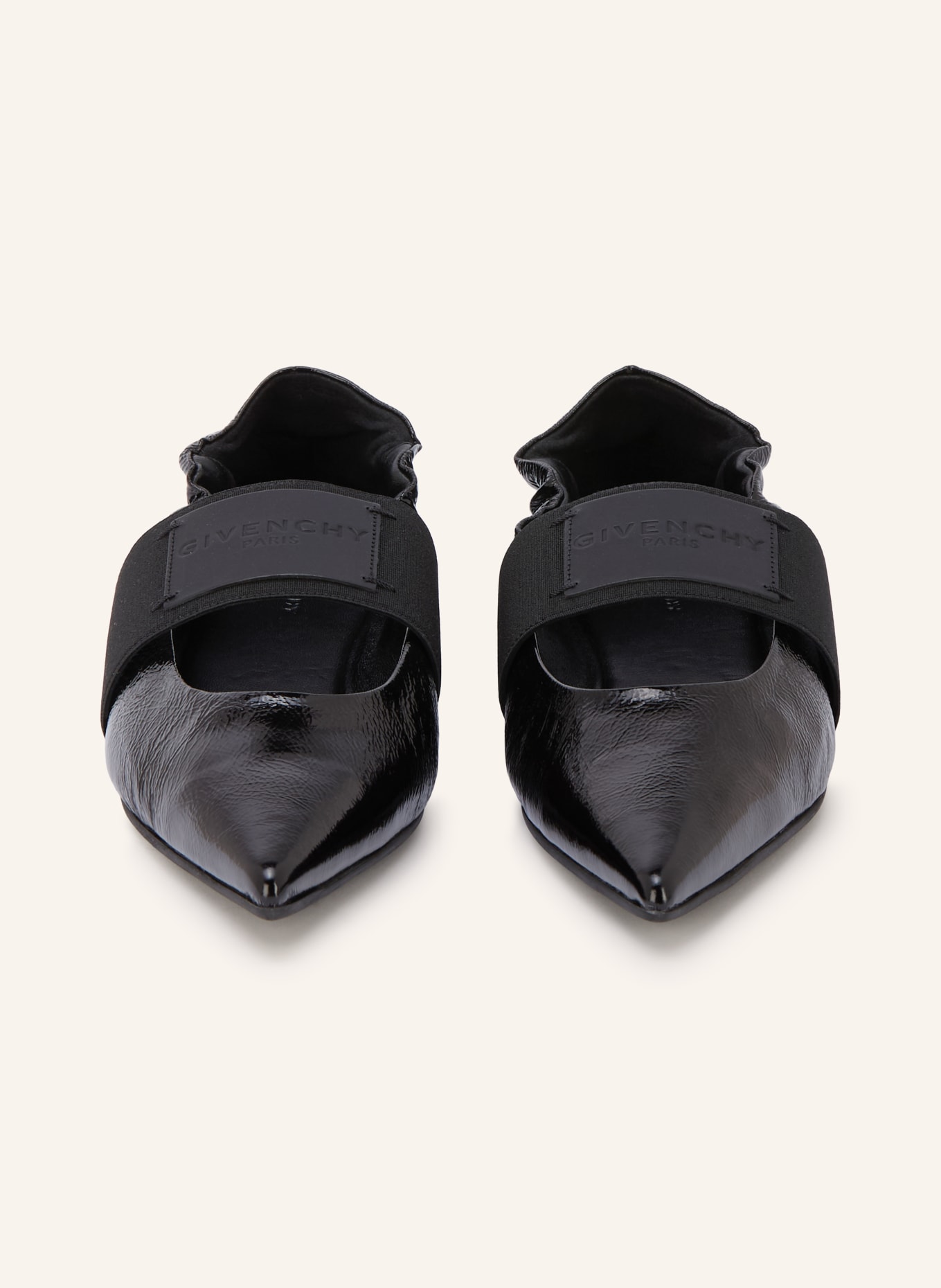 GIVENCHY Lakierowane baleriny CRUSH: CZARNY