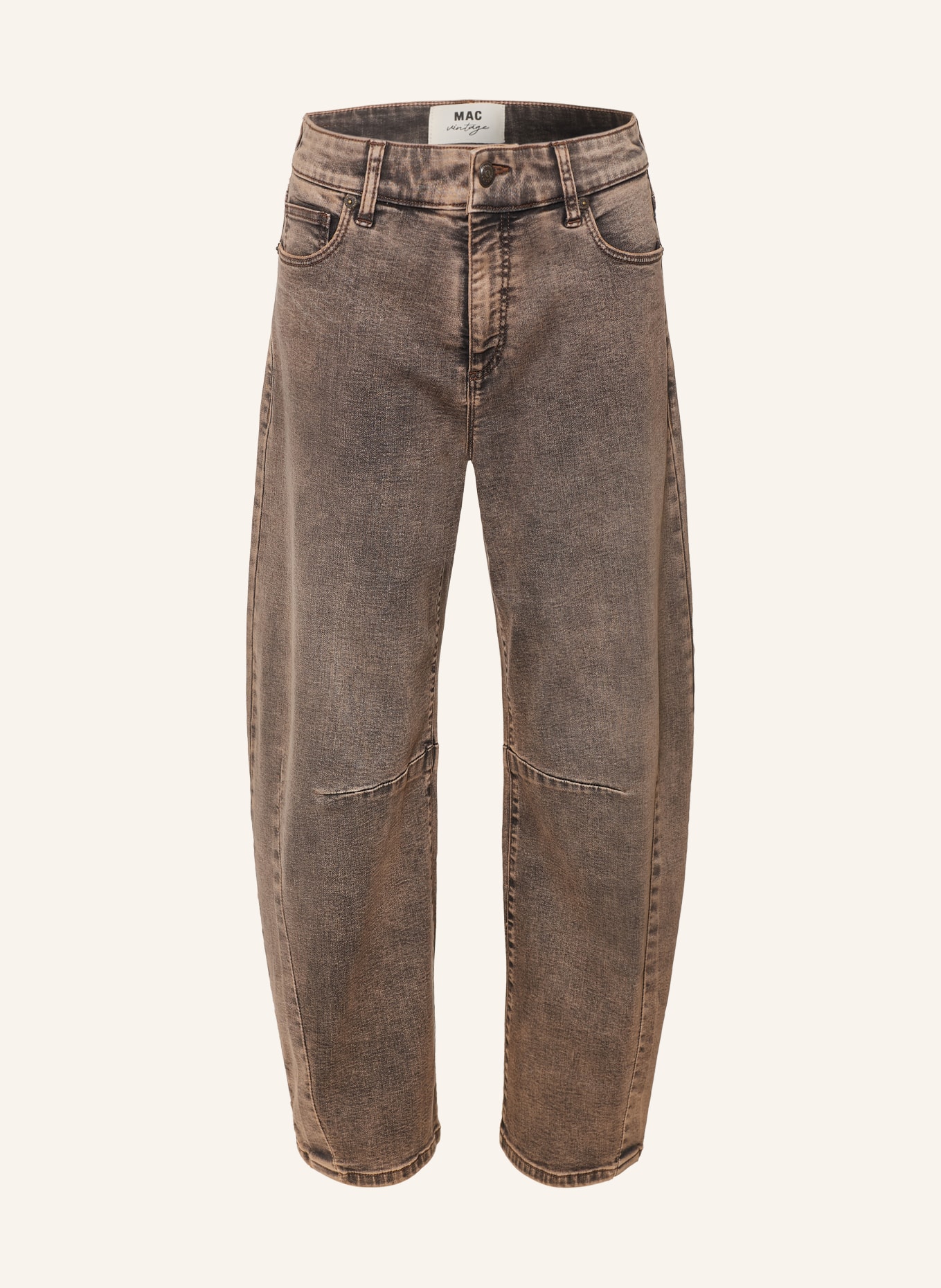 MAC Barrel džíny DAKOTA: D795 brown crincle wash