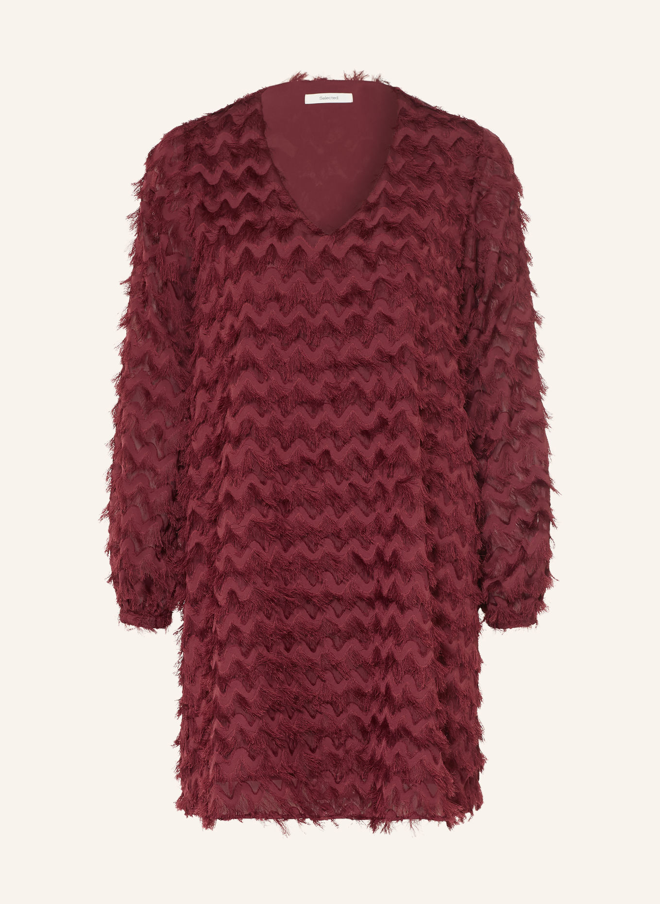 SELECTED Oversized dress: DARK RED