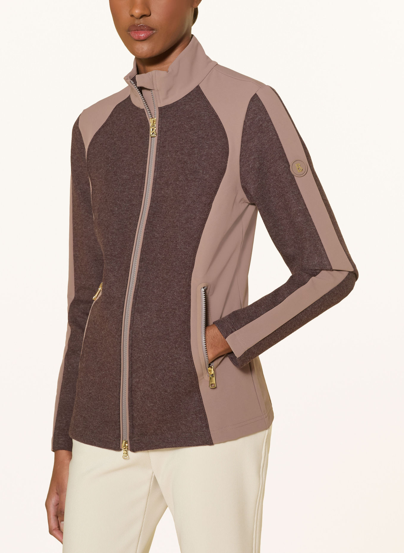 BOGNER Golfjacke DORINJA: DUNKELBRAUN / BRAUN