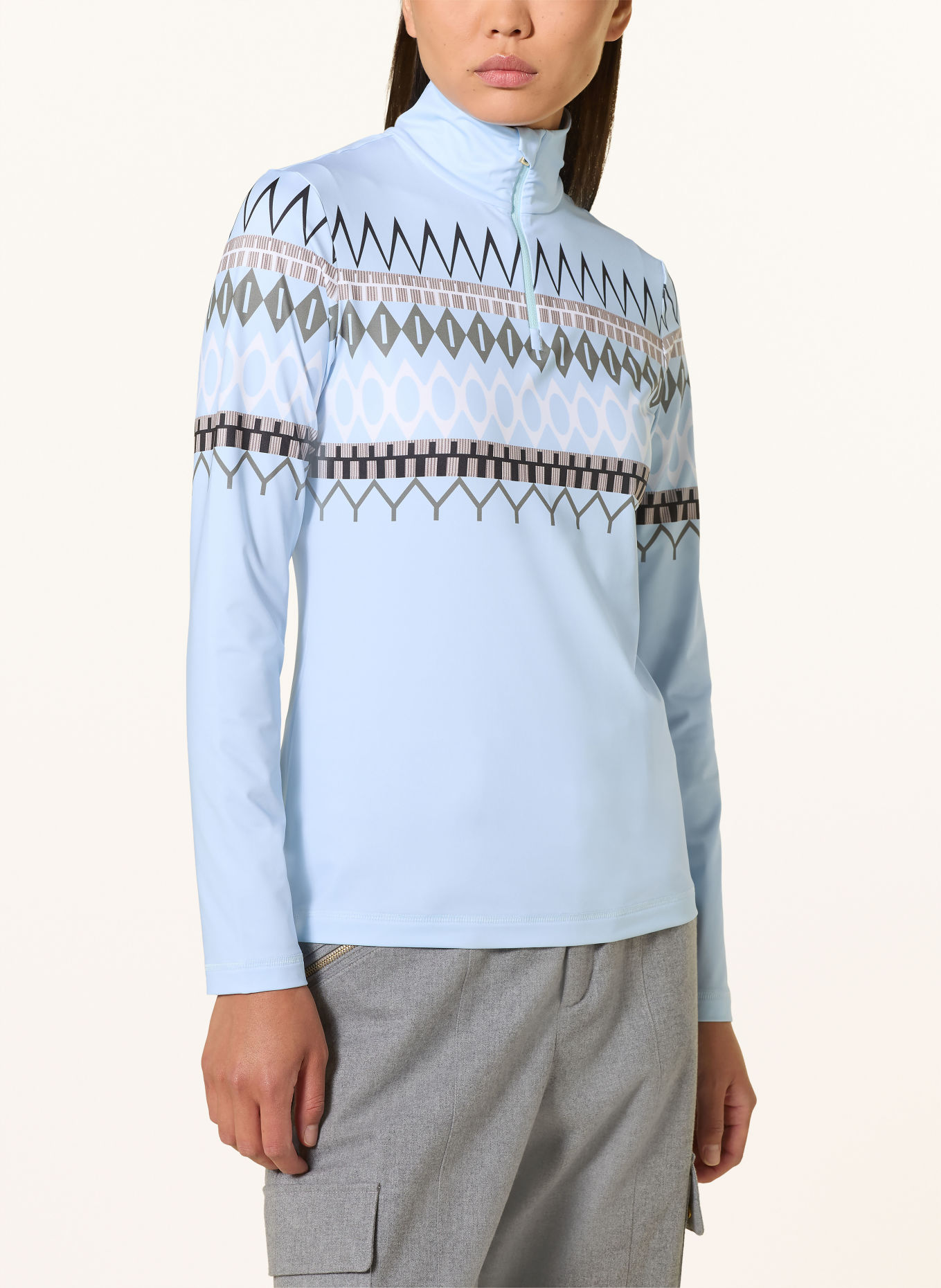 BOGNER Midlayer BELINE: HELLBLAU / BEIGE / SCHWARZ