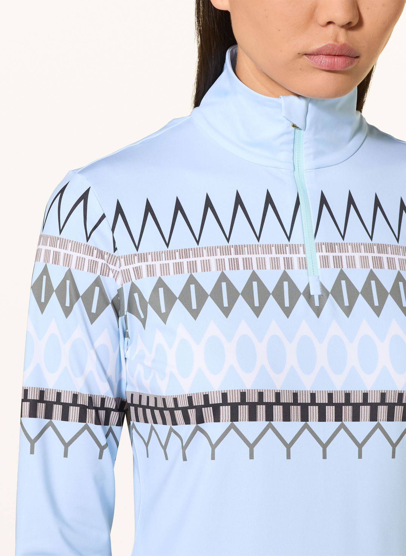 BOGNER Midlayer BELINE: HELLBLAU / BEIGE / SCHWARZ