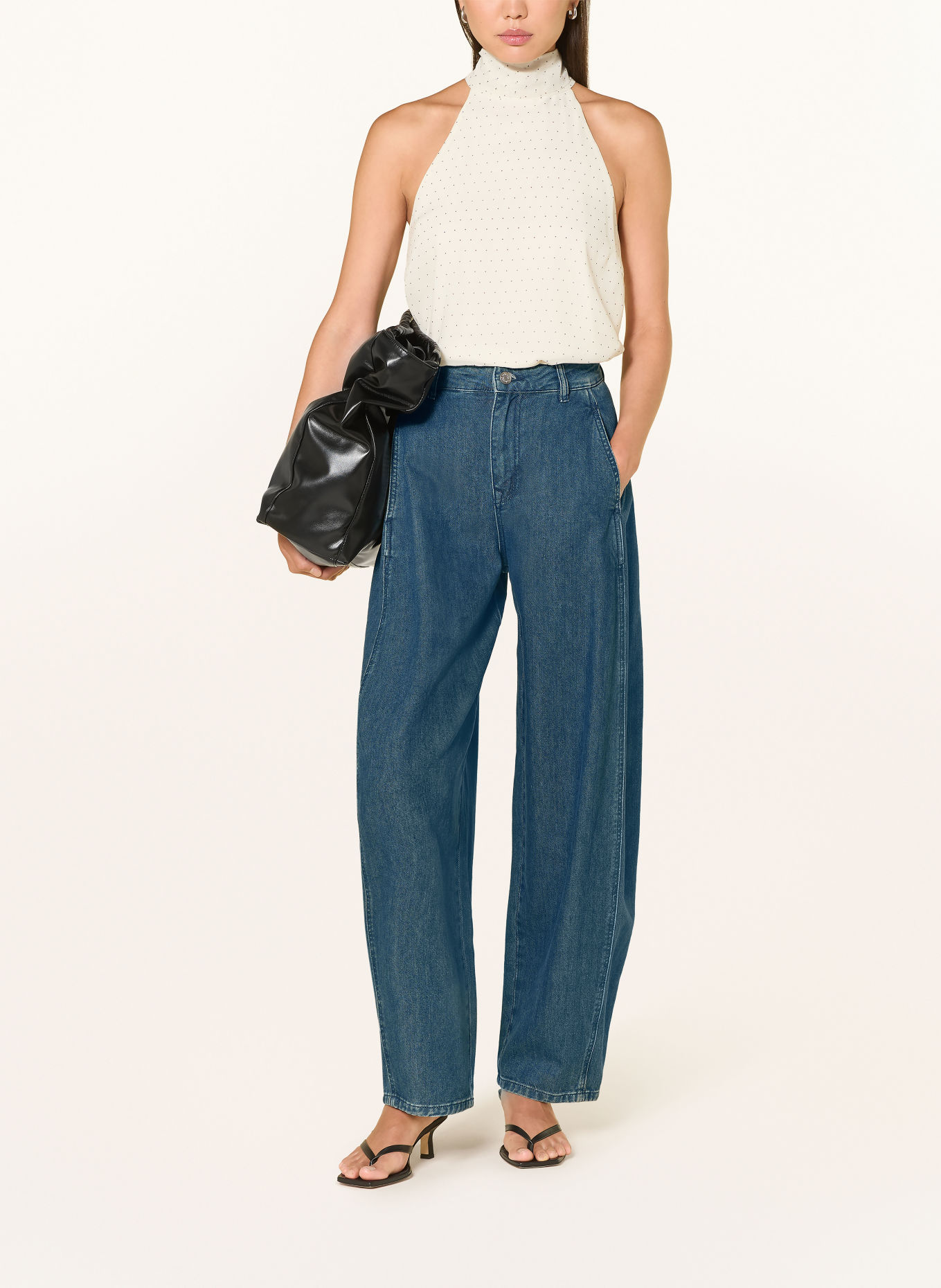 SELECTED Jeansy typu barrel: MEDIUM BLUE DENIM