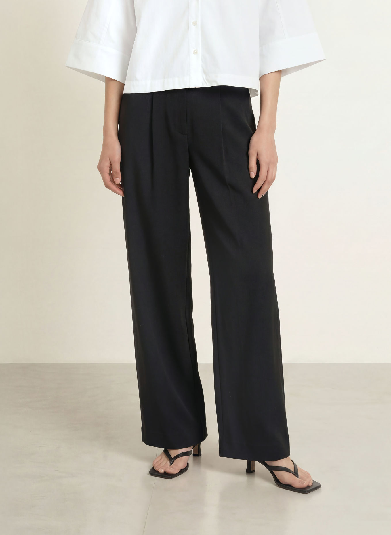 SELECTED Marlenehose: SCHWARZ