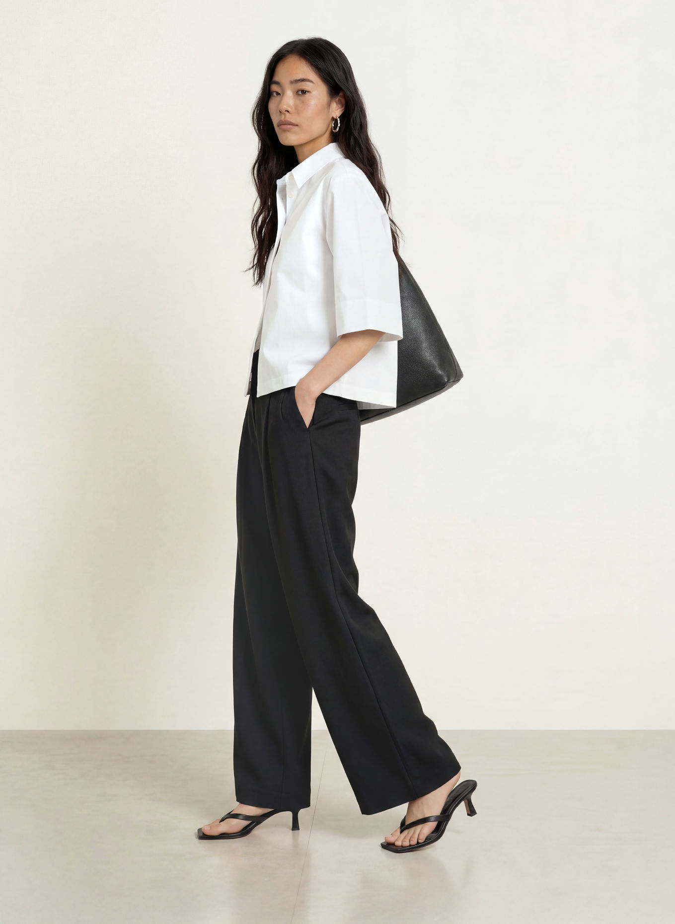 SELECTED Marlenehose: SCHWARZ