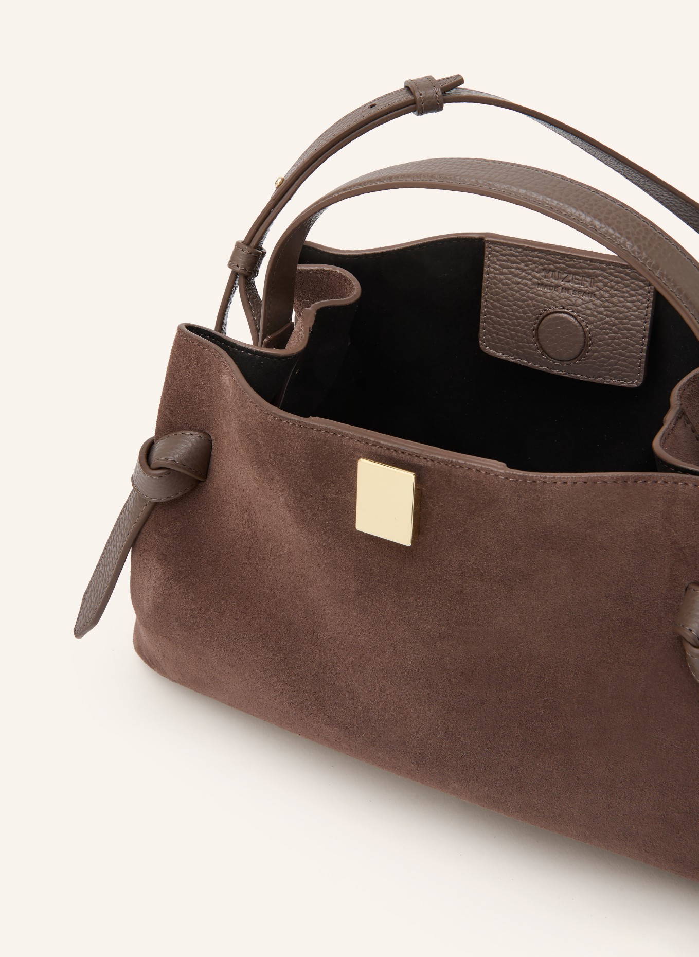 YUZEFI GYOZA Handbag: DARK BROWN / GOLD