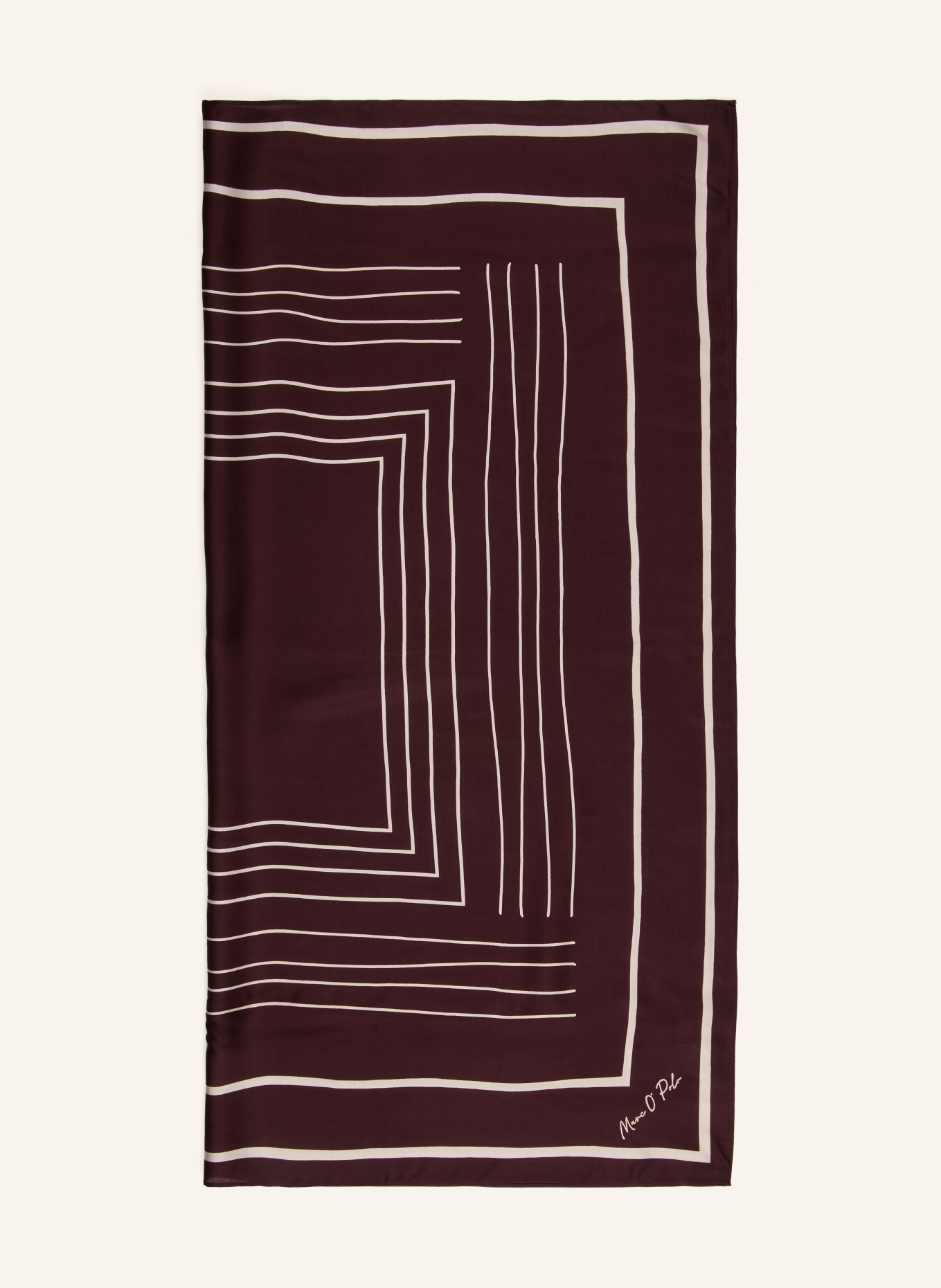 Marc O'Polo Scarf: DARK RED / ECRU