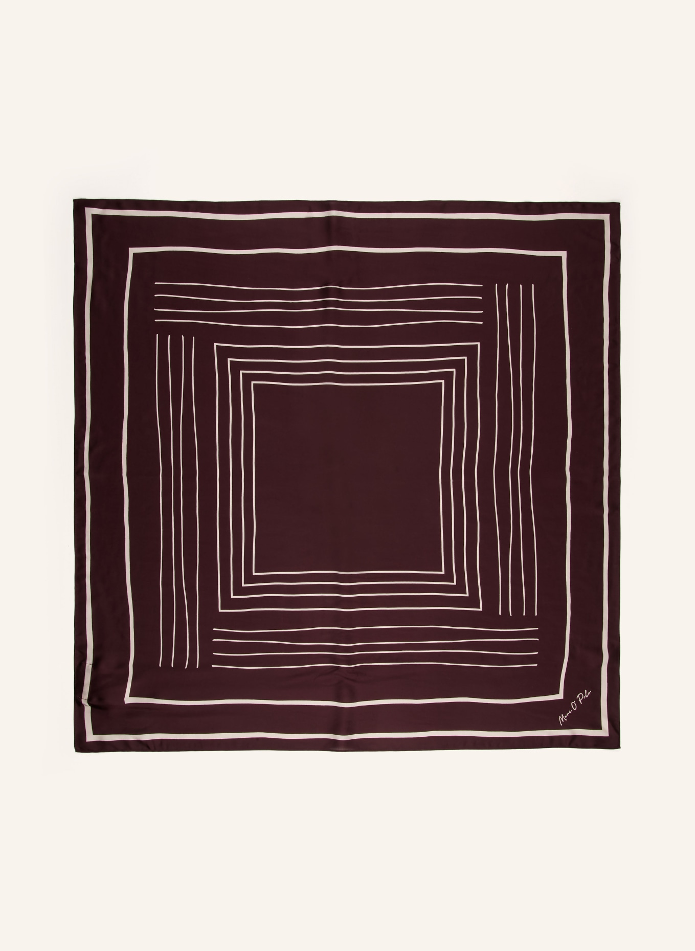 Marc O'Polo Scarf: DARK RED / ECRU