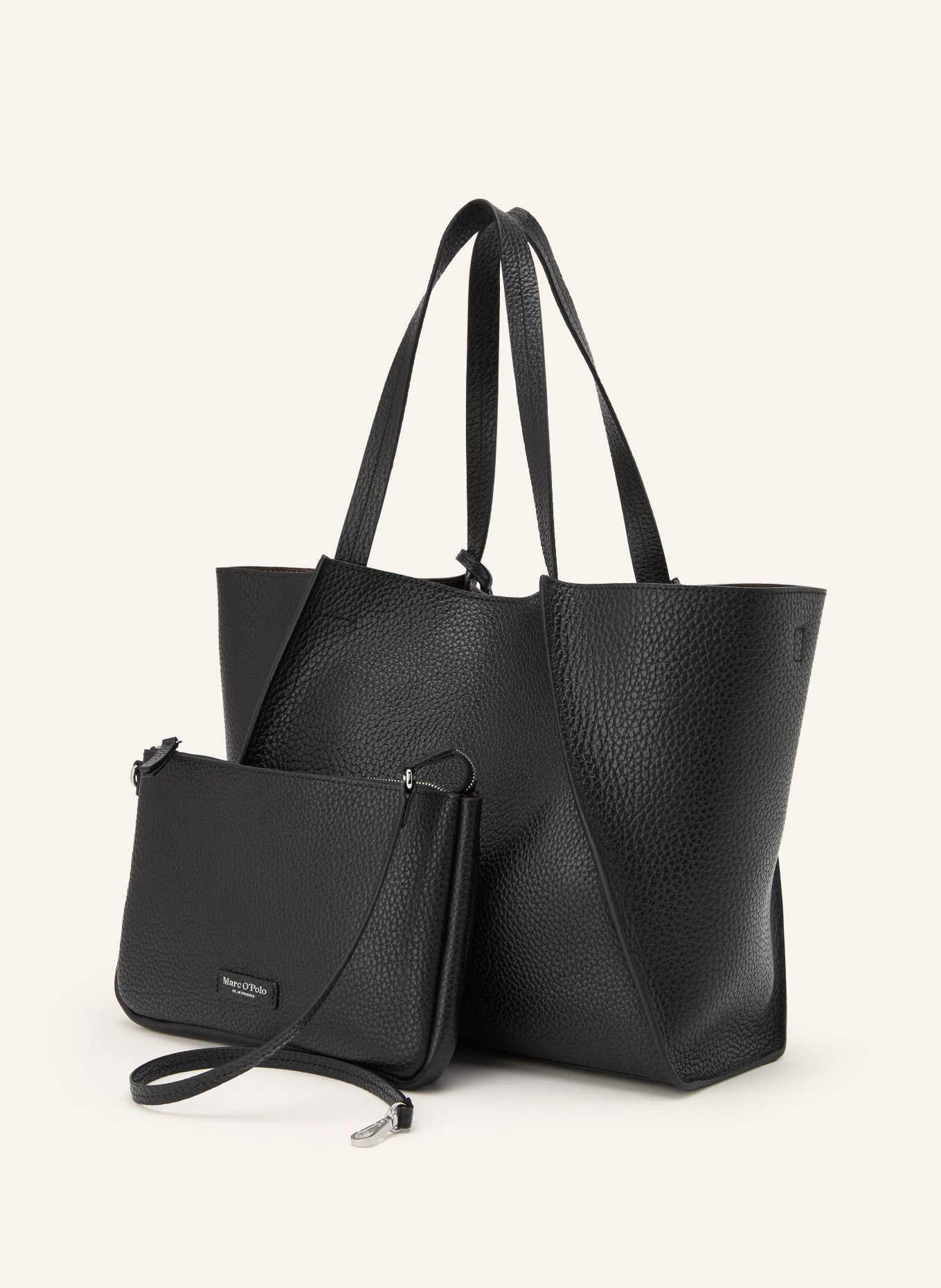 Marc O'Polo Shopper mit Pouch: SCHWARZ