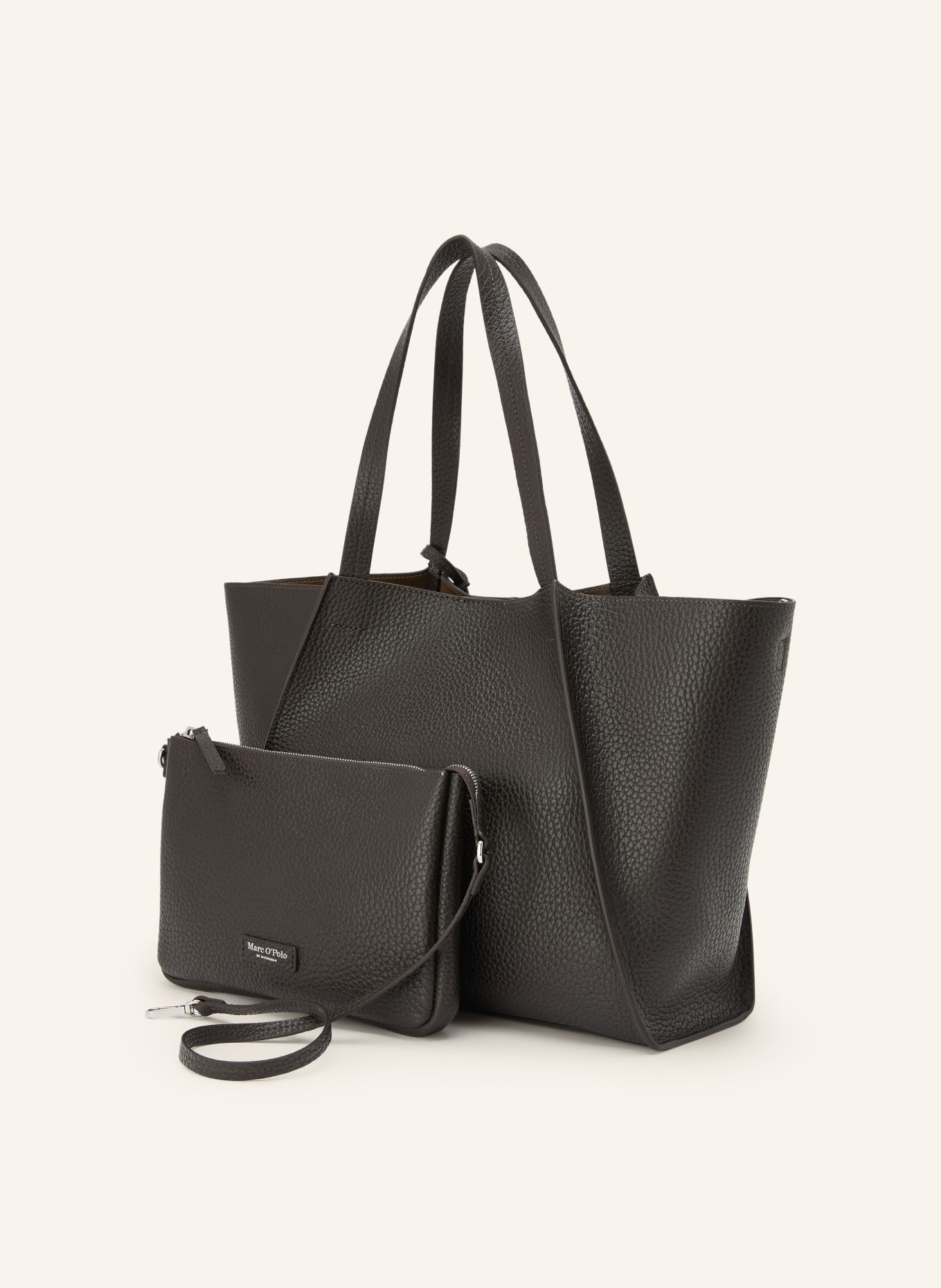 Marc O'Polo Shoppers with Pouch: DARK BROWN