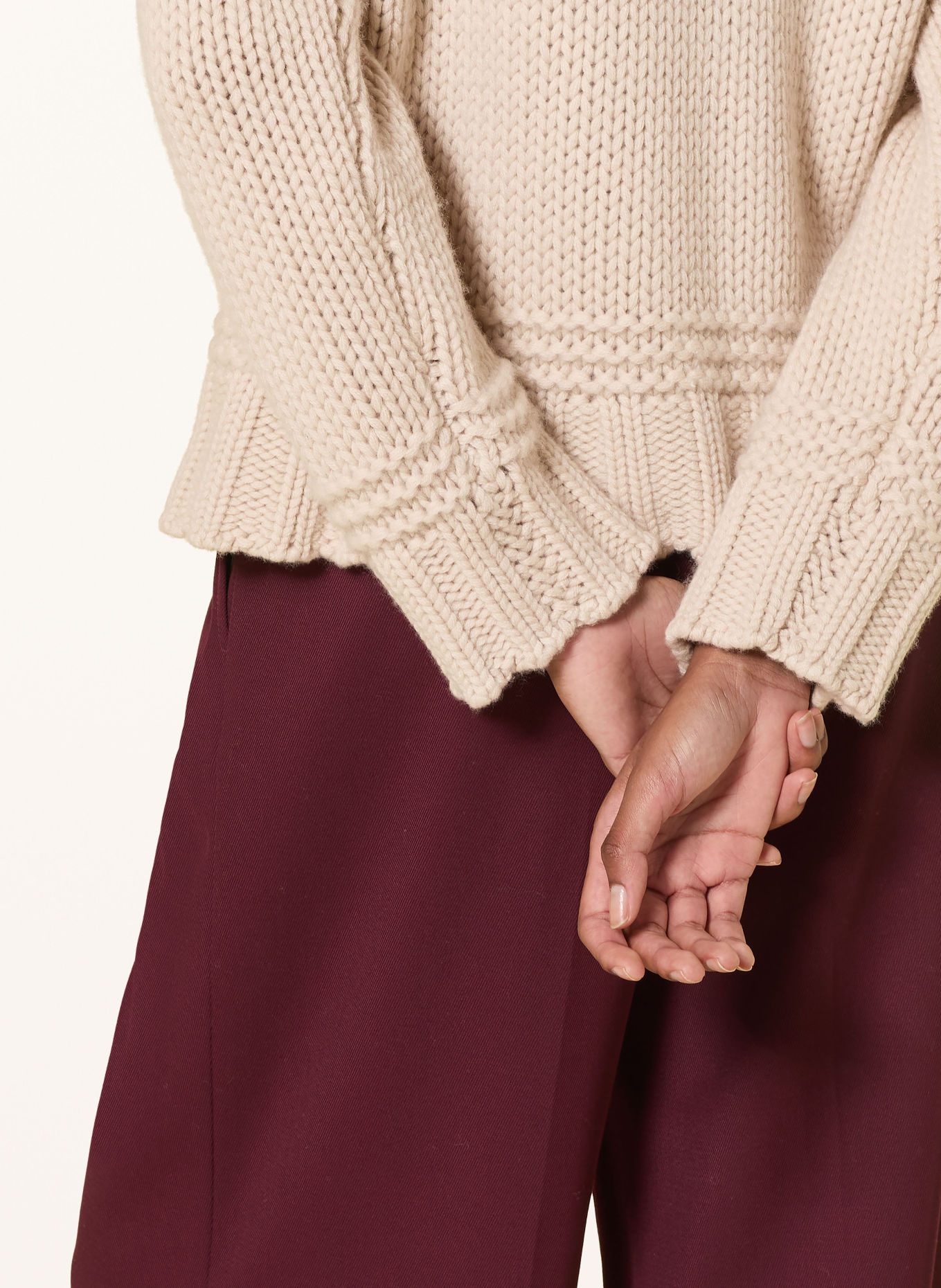 REPEAT Cashmere-Pullover: BEIGE