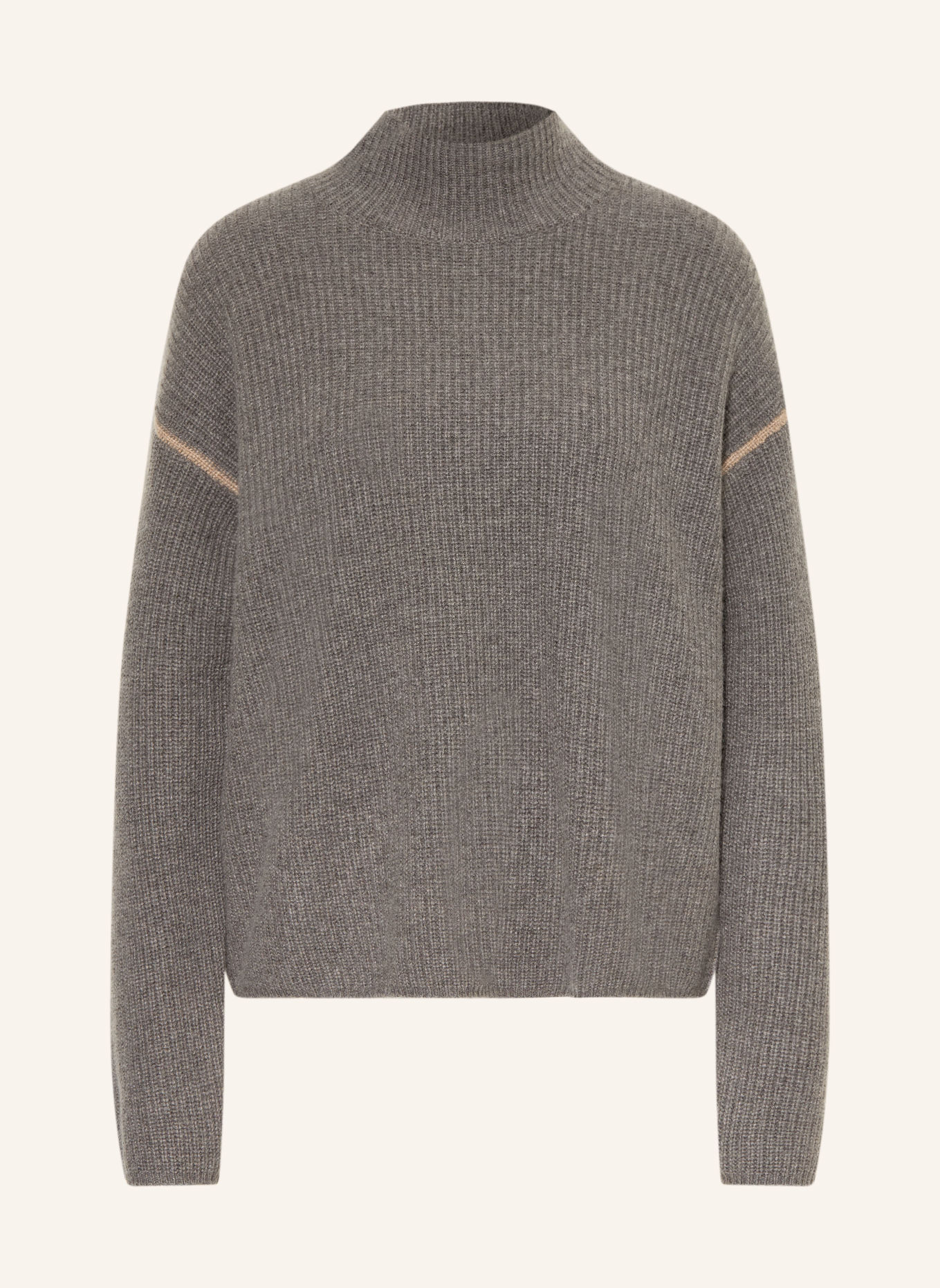 REPEAT Cashmere Sweater: GRAY / BEIGE
