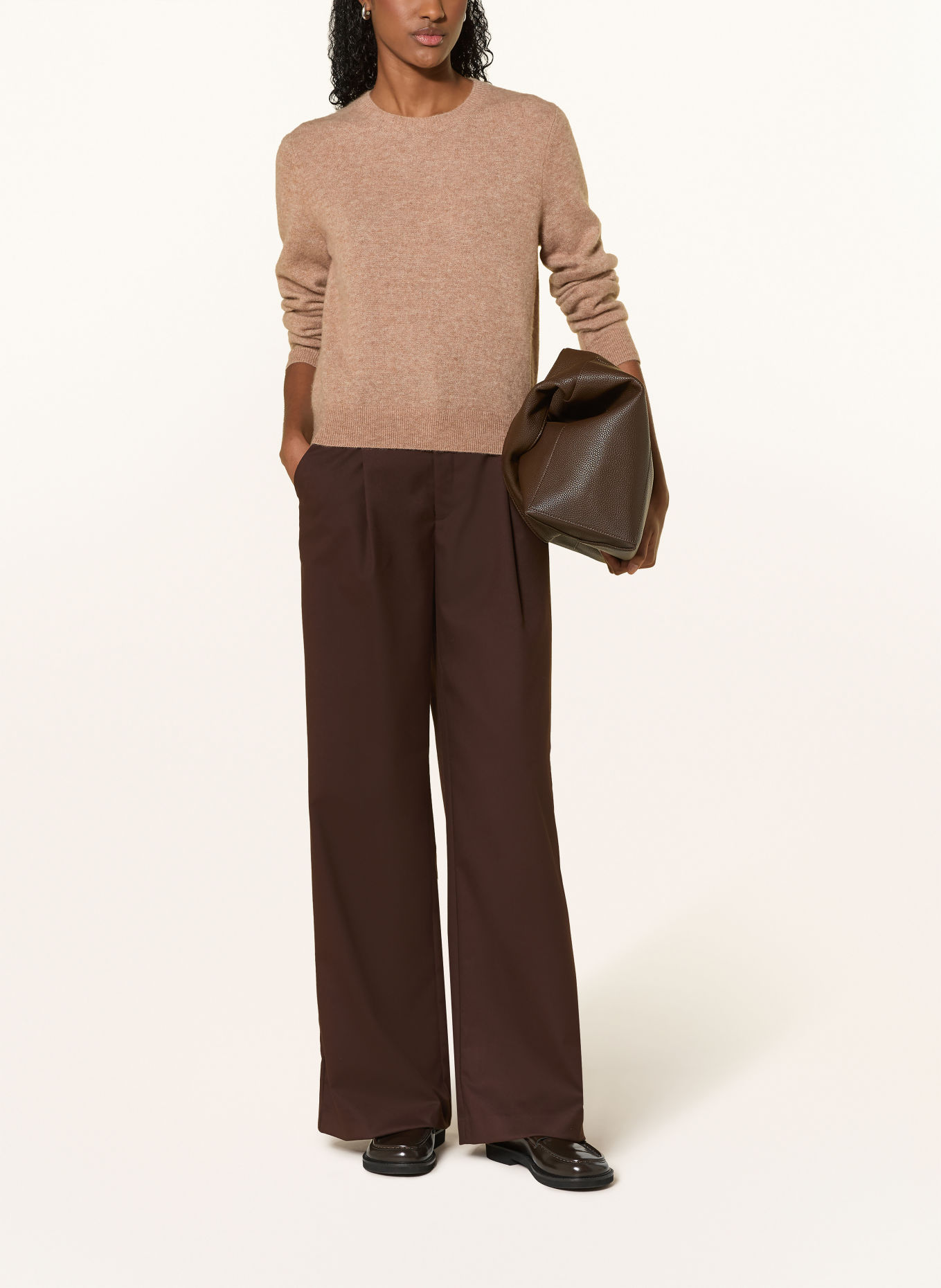 REPEAT Pullover mit Cashmere: CAMEL