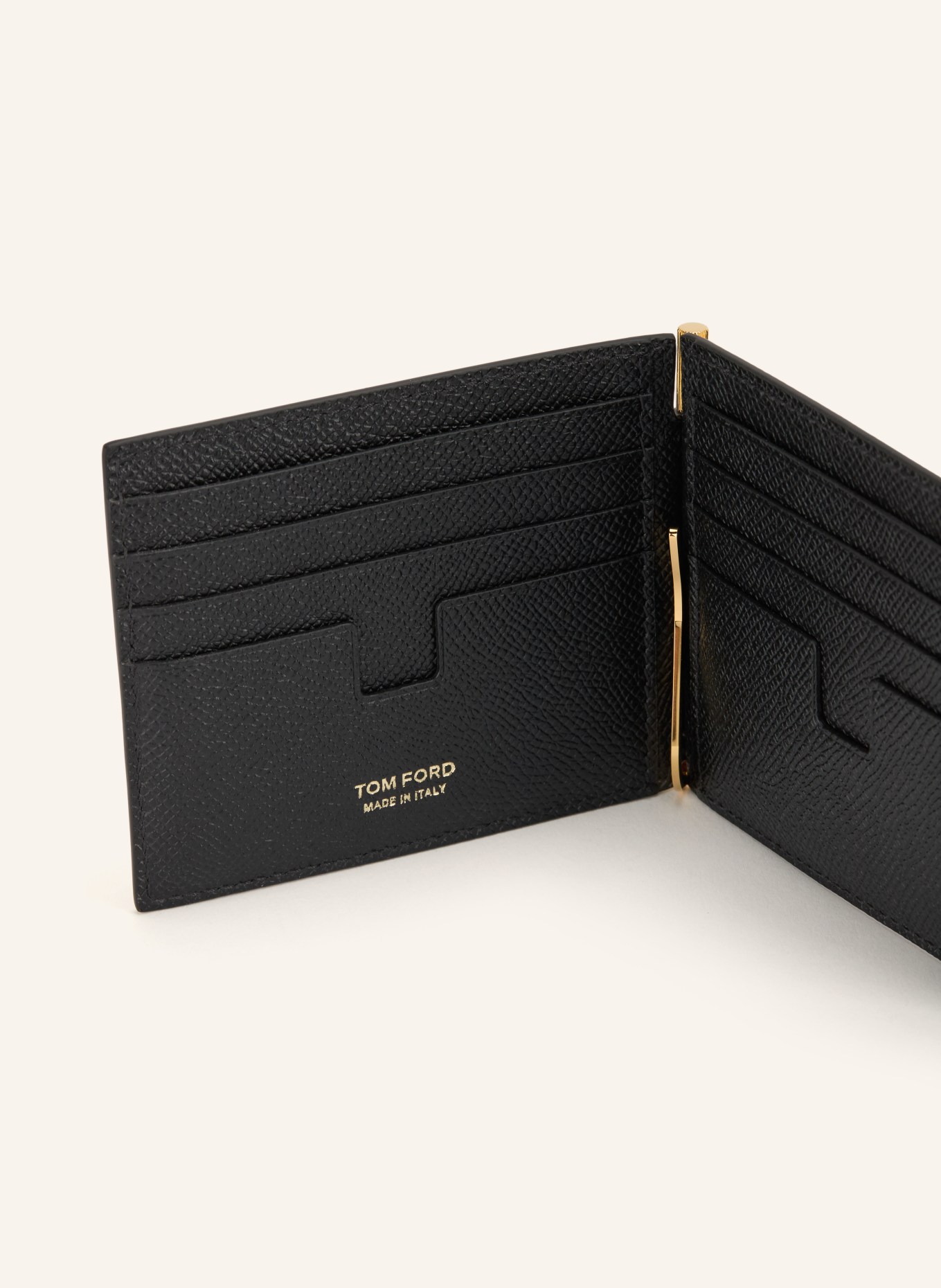 TOM FORD Pouzdro na karty: ČERNÁ / ZLATÁ