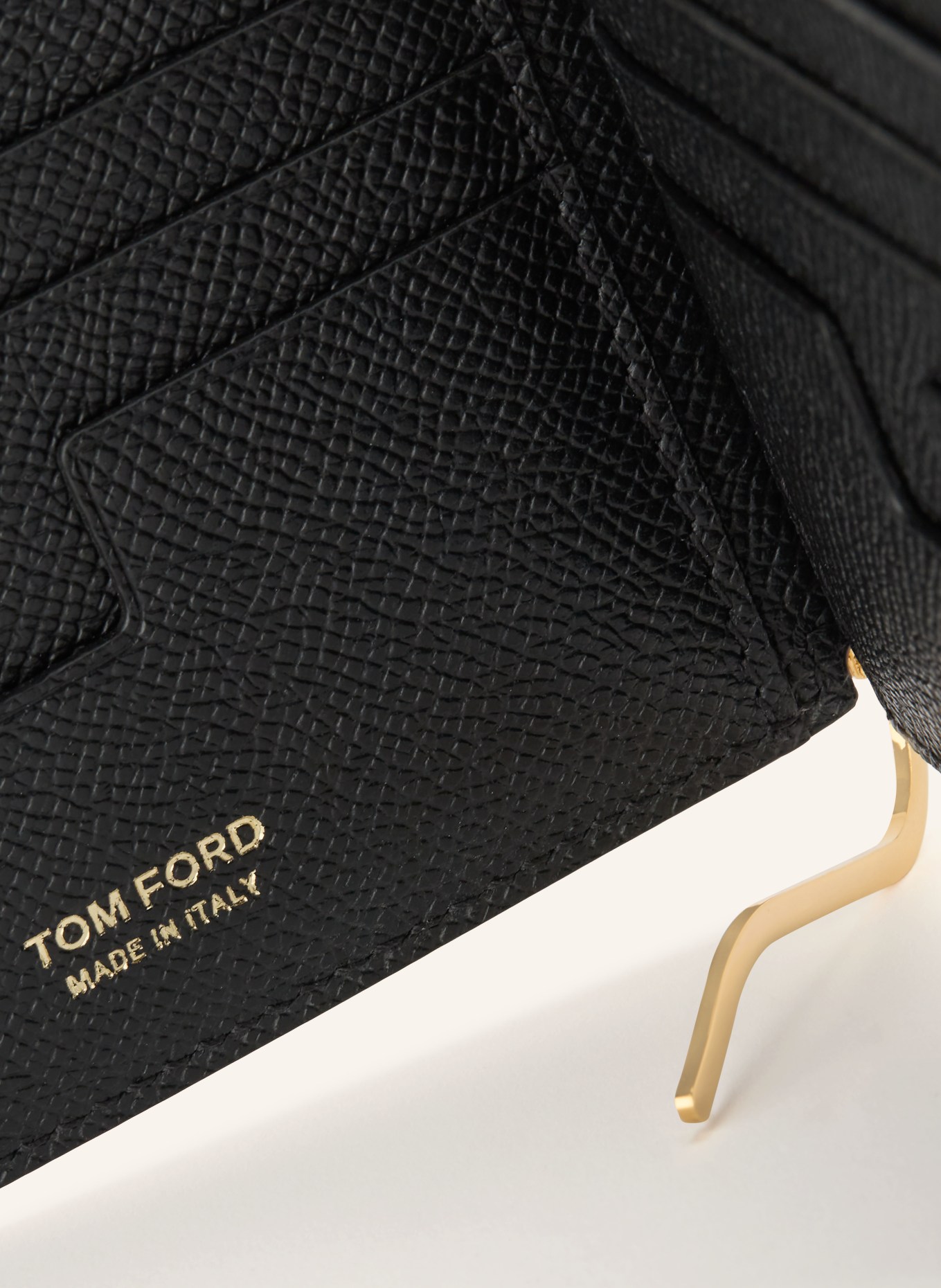 TOM FORD Pouzdro na karty: ČERNÁ / ZLATÁ